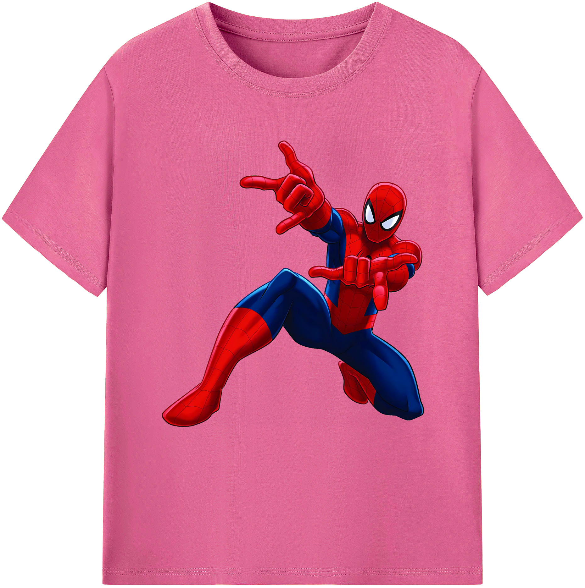 （画像用） Spider Man スパイダーマン レディースカジュアルプリントTシャツ（綿100％）