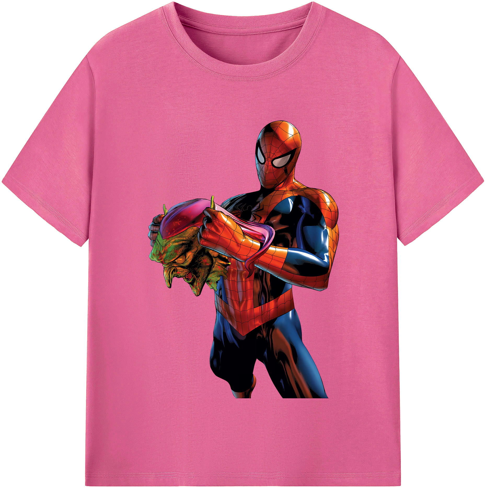 （画像用） Spider Man スパイダーマン レディースカジュアルプリントTシャツ（綿100％）