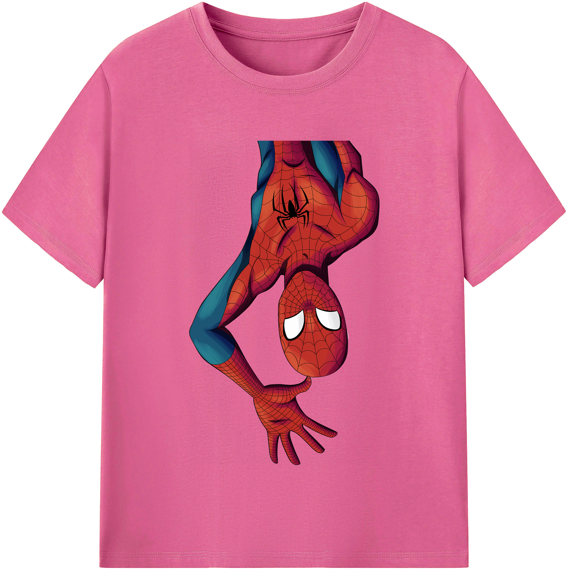 （画像用） Spider Man スパイダーマン レディースカジュアルプリントTシャツ（綿100％）