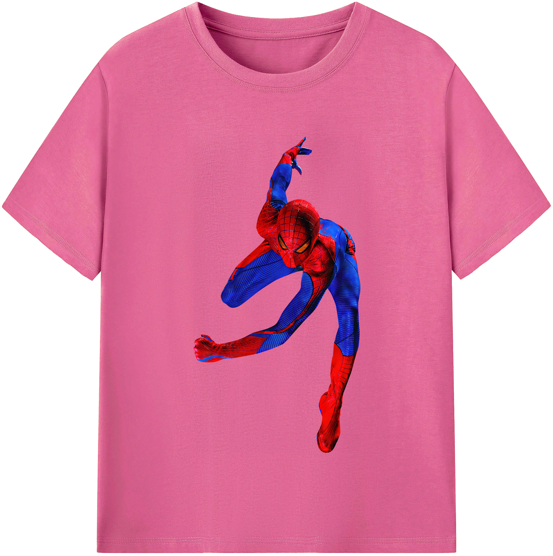 （画像用） Spider Man スパイダーマン レディースカジュアルプリントTシャツ（綿100％）