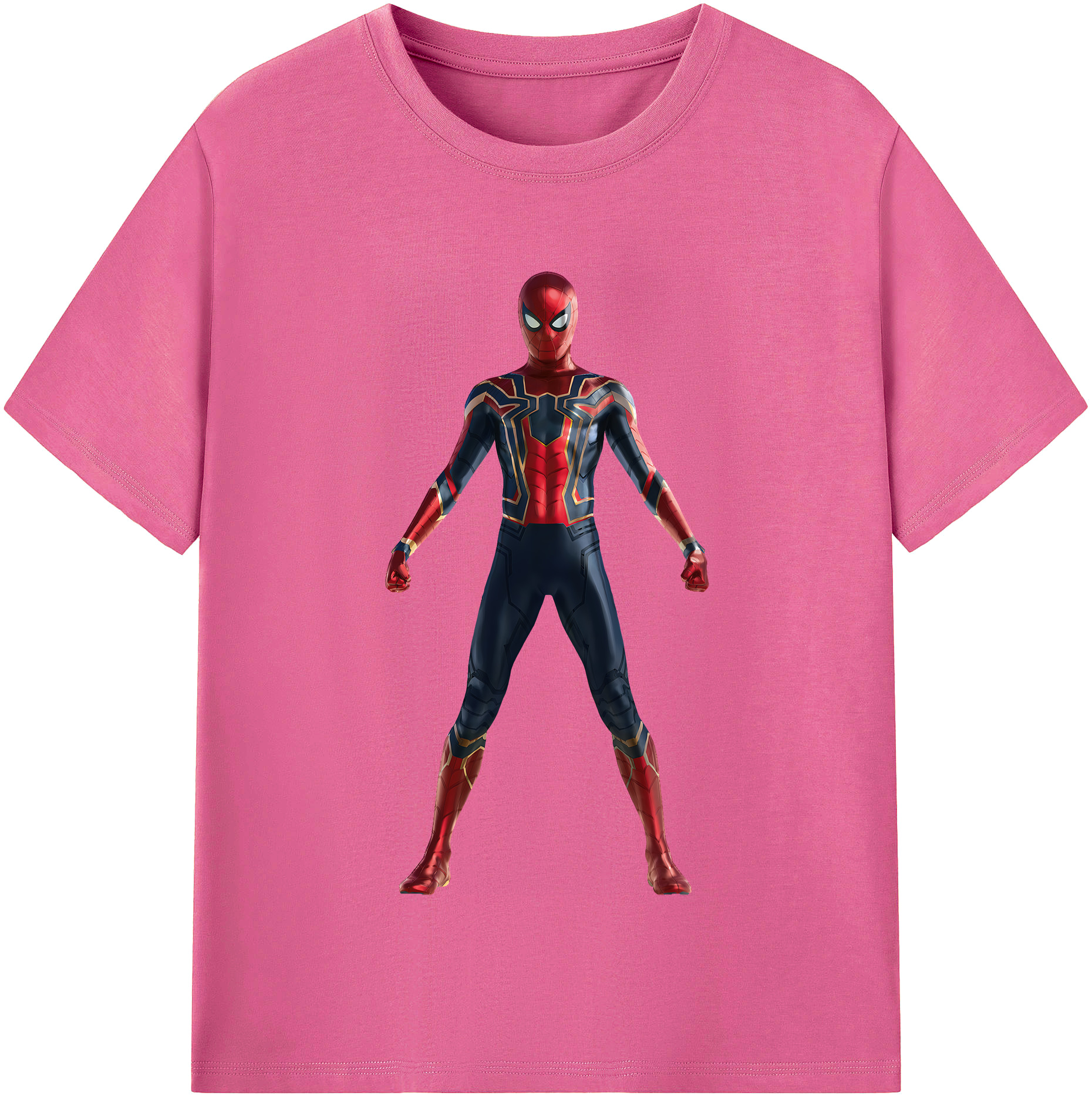 （画像用） Spider Man スパイダーマン レディースカジュアルプリントTシャツ（綿100％）