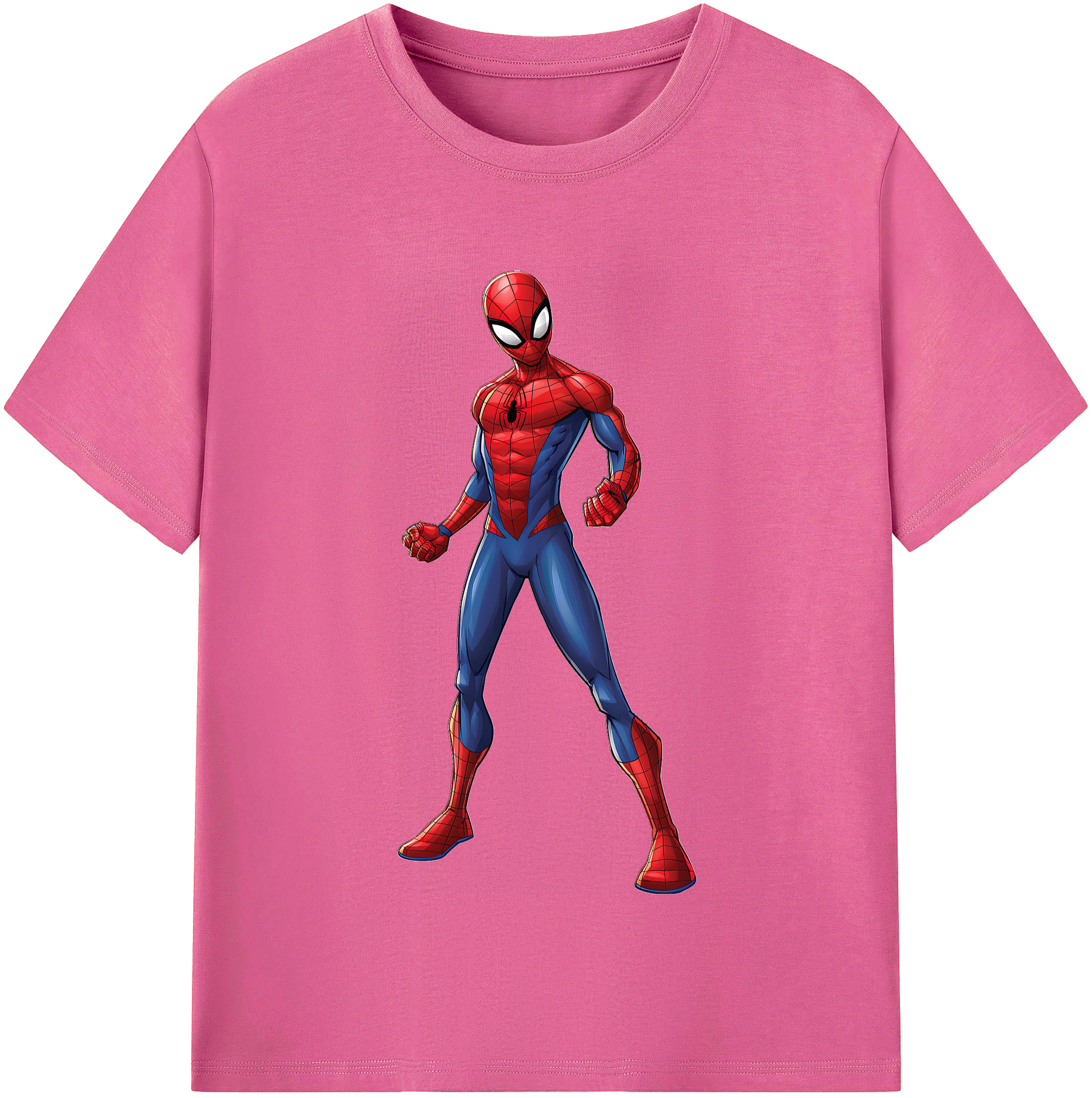 （画像用） Spider Man スパイダーマン レディースカジュアルプリントTシャツ（綿100％）