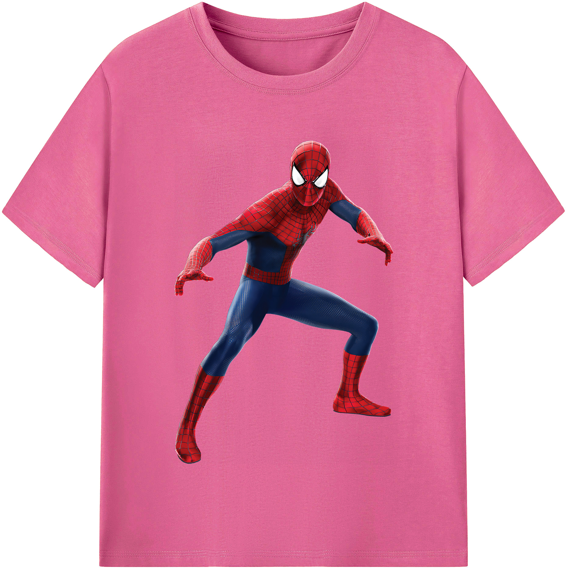 （画像用） Spider Man スパイダーマン レディースカジュアルプリントTシャツ（綿100％）