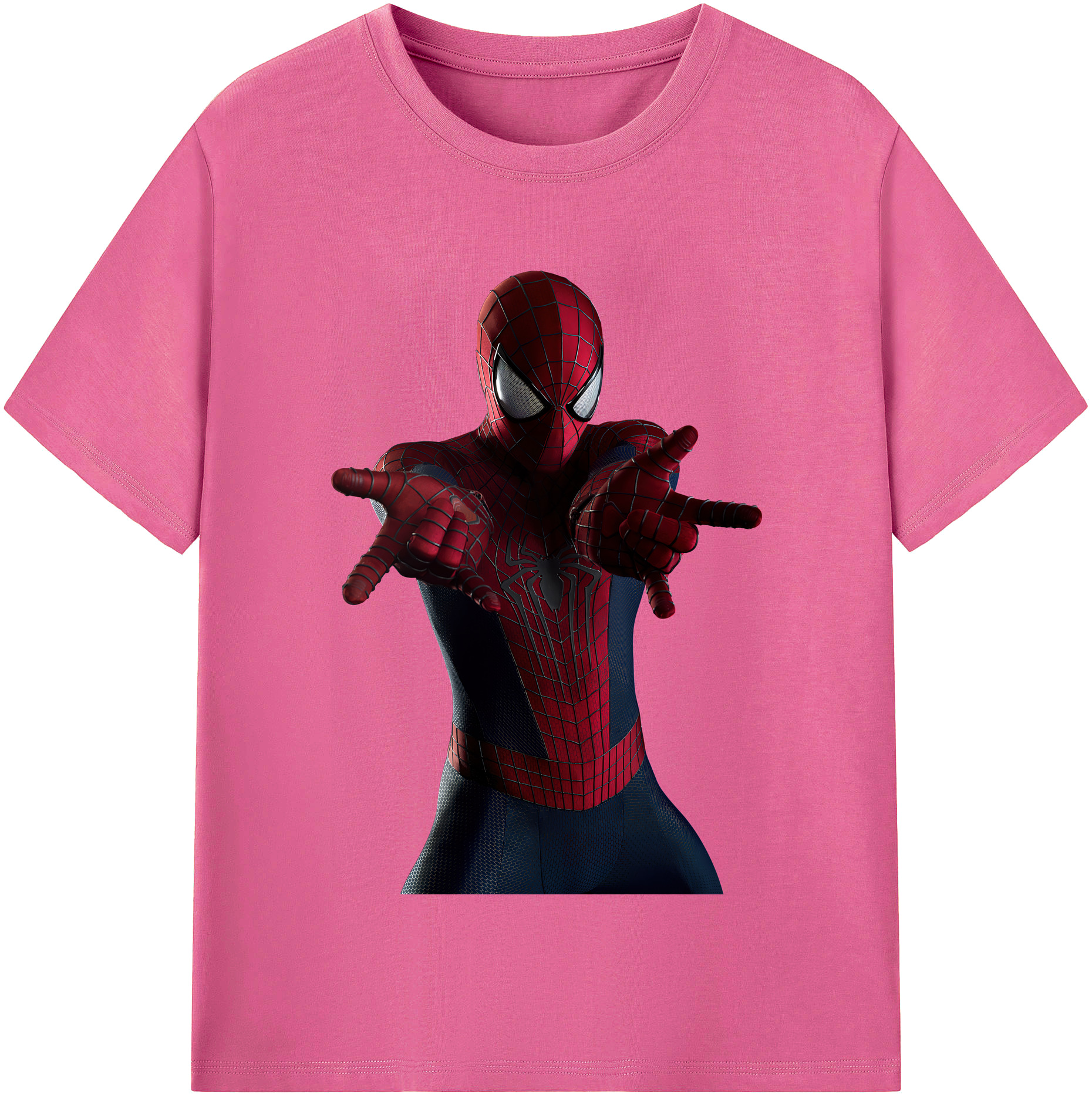 （画像用） Spider Man スパイダーマン レディースカジュアルプリントTシャツ（綿100％）