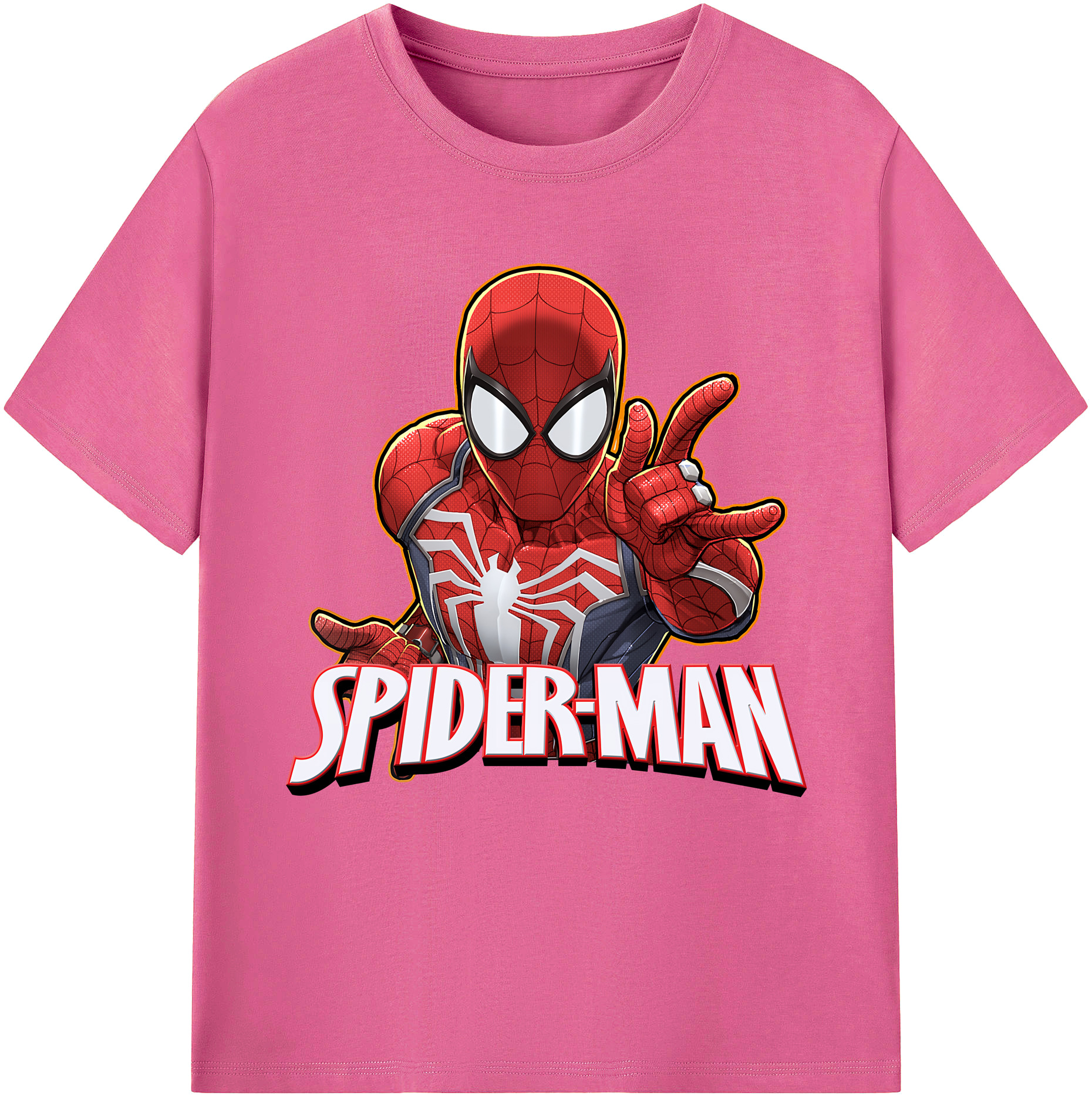 （画像用） Spider Man スパイダーマン レディースカジュアルプリントTシャツ（綿100％）