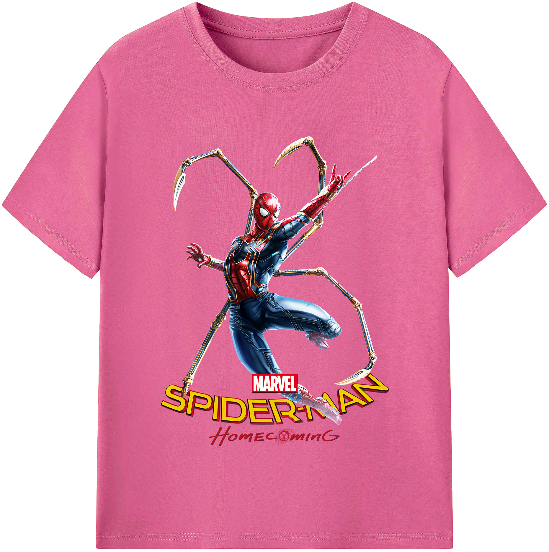 （画像用） Spider Man スパイダーマン レディースカジュアルプリントTシャツ（綿100％）