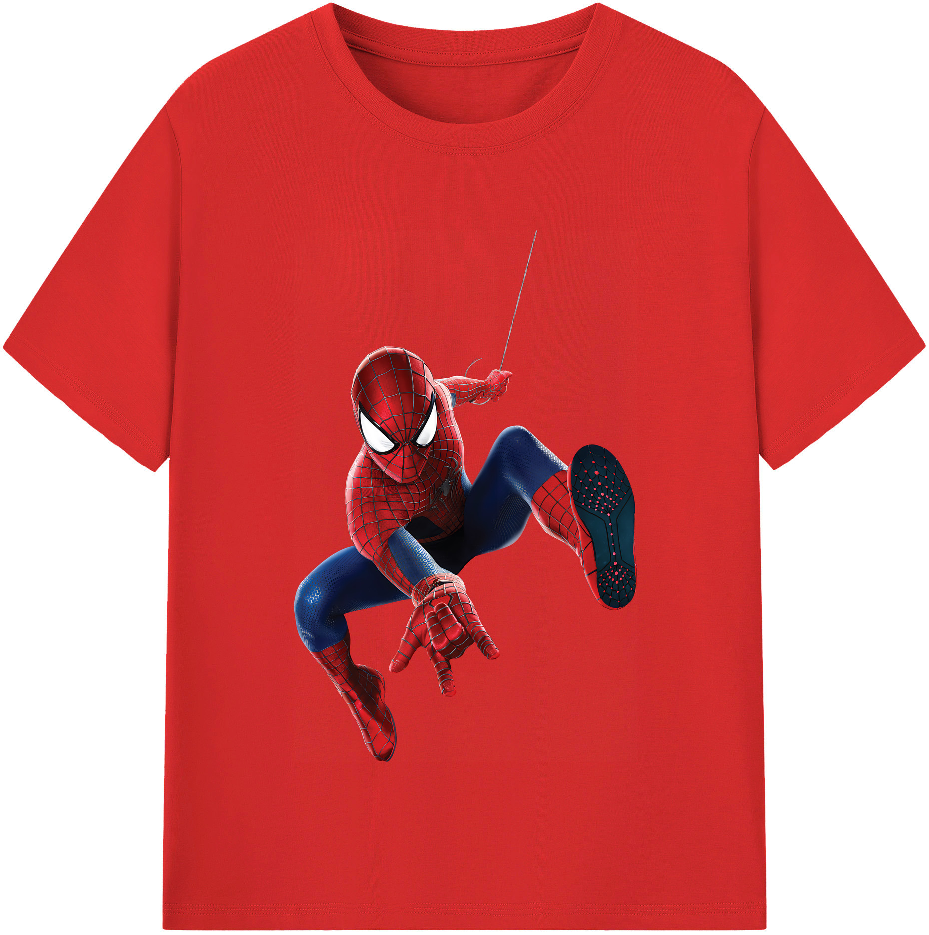 （画像用） Spider Man スパイダーマン レディースカジュアルプリントTシャツ（綿100％）