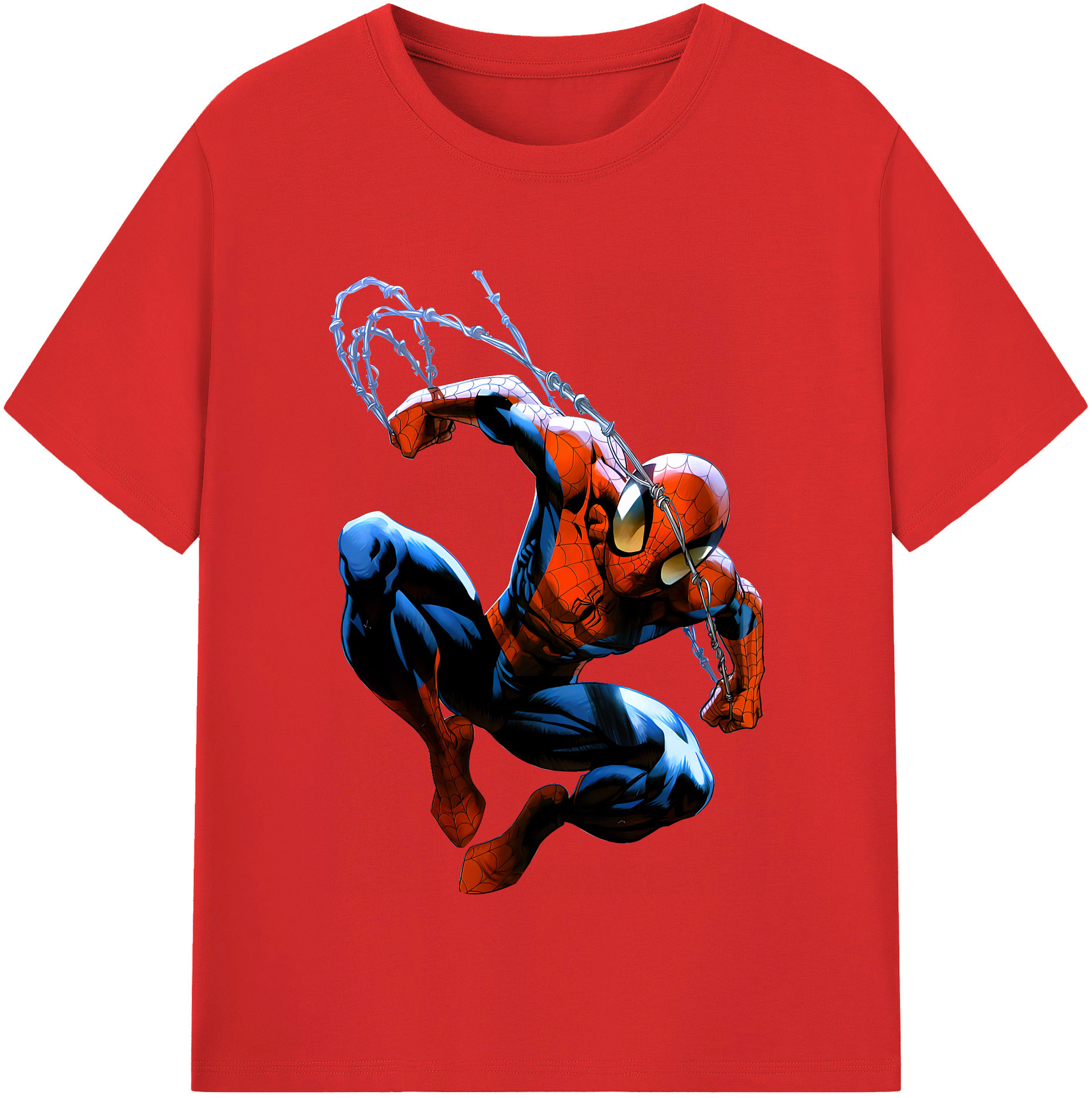 （画像用） Spider Man スパイダーマン レディースカジュアルプリントTシャツ（綿100％）