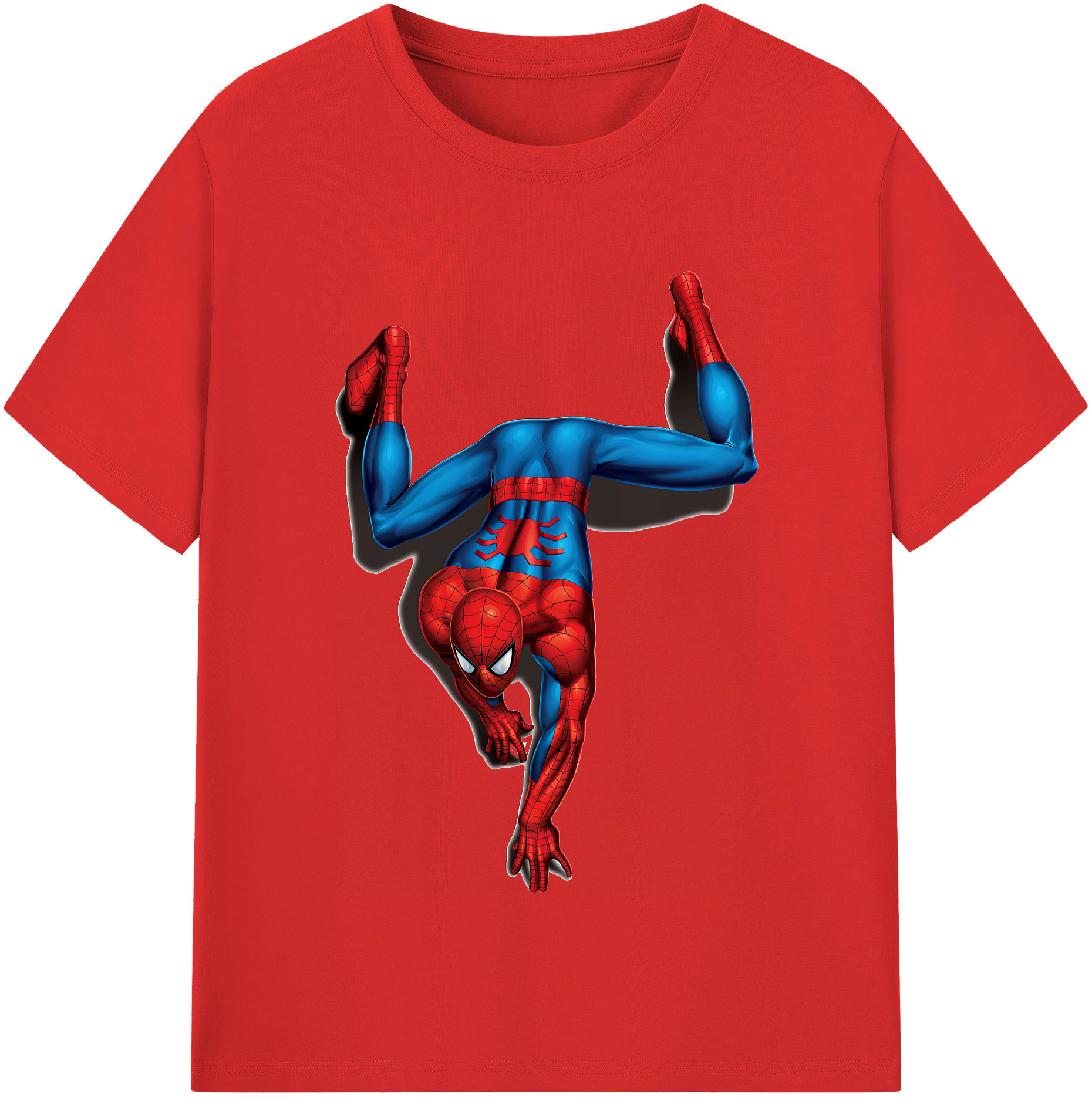 Spider Man スパイダーマン レディースカジュアルプリントTシャツ（綿100％）