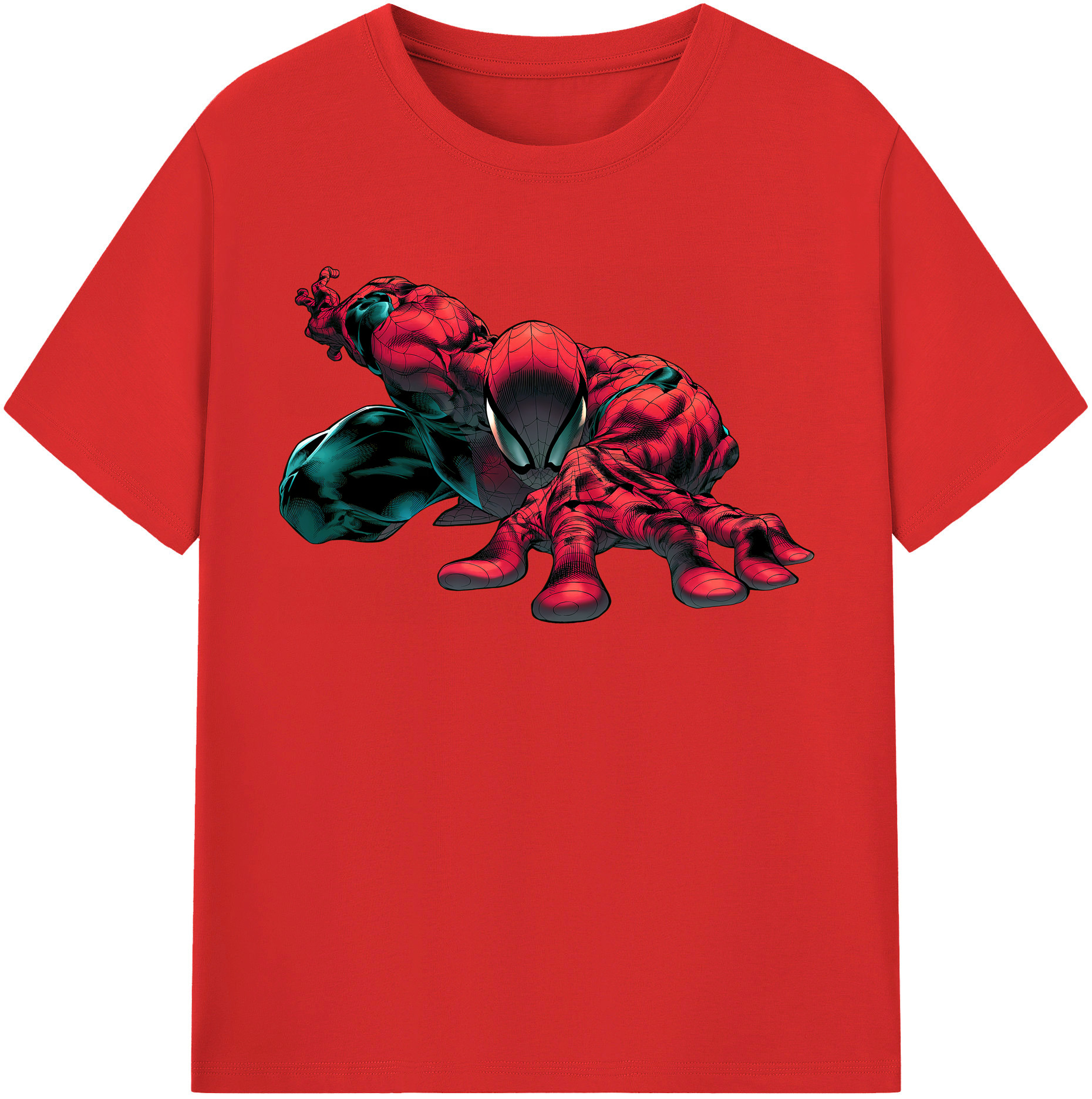 （画像用） Spider Man スパイダーマン レディースカジュアルプリントTシャツ（綿100％）