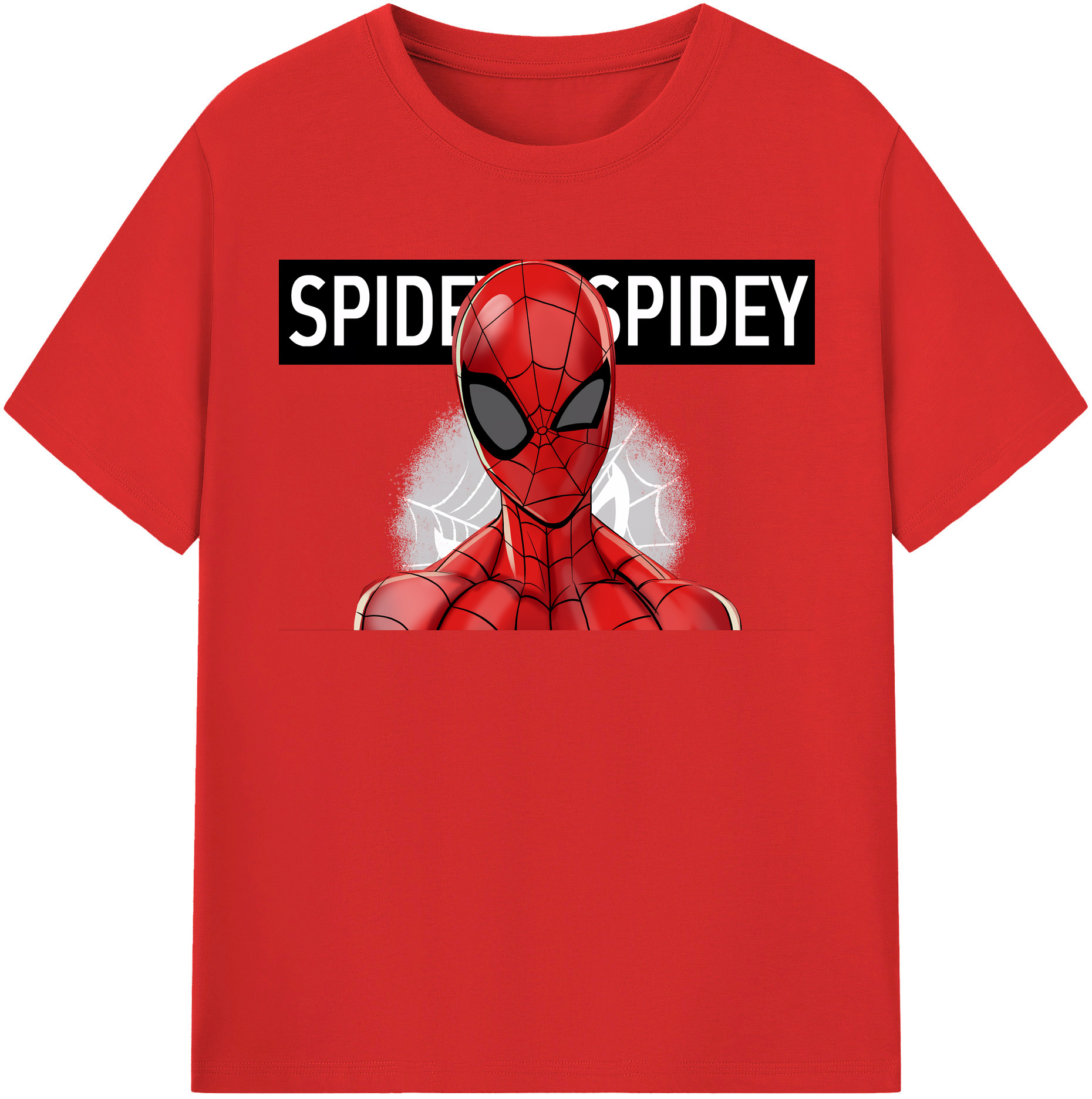 （画像用） Spider Man スパイダーマン レディースカジュアルプリントTシャツ（綿100％）