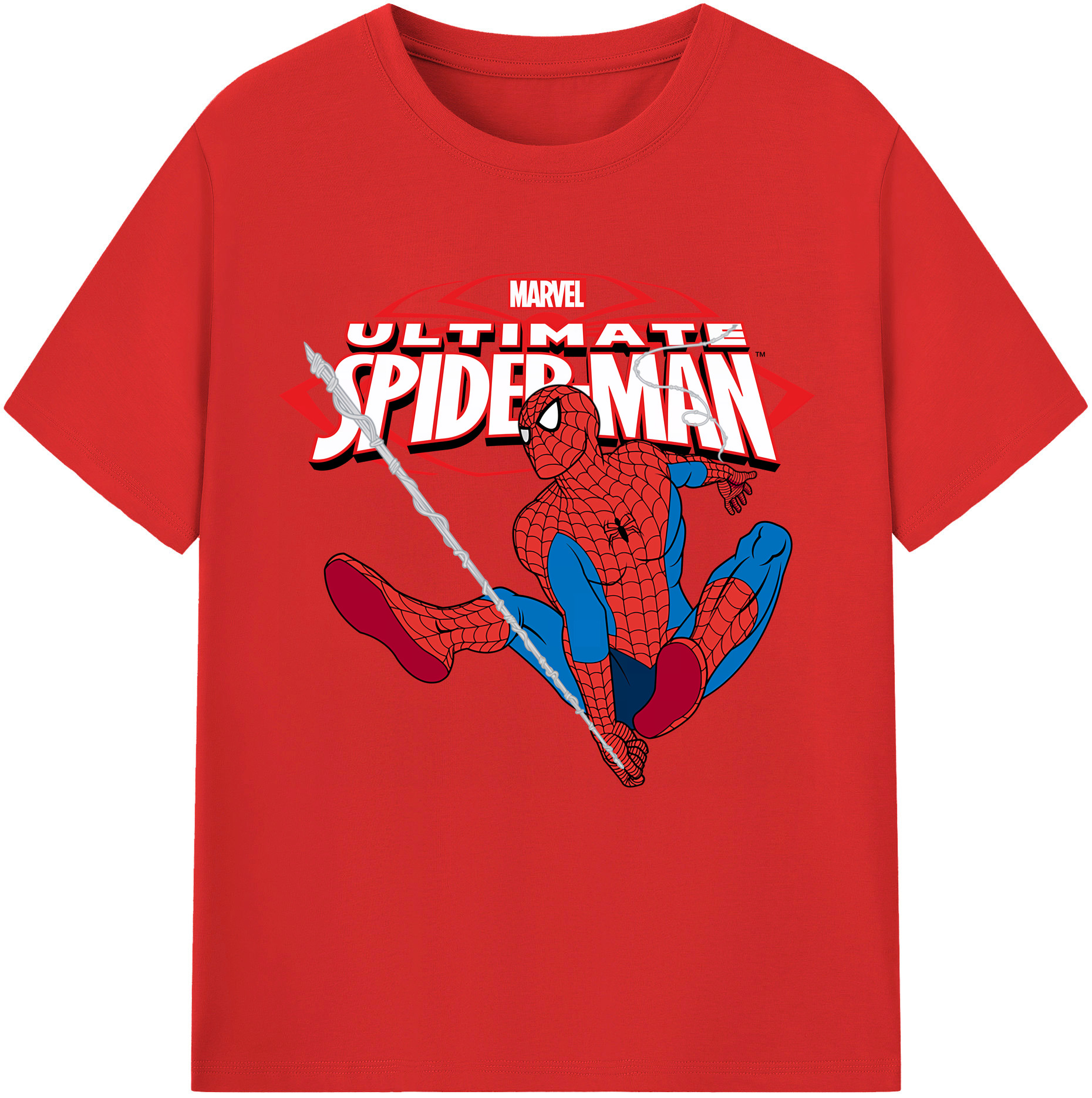 （画像用） Spider Man スパイダーマン レディースカジュアルプリントTシャツ（綿100％）