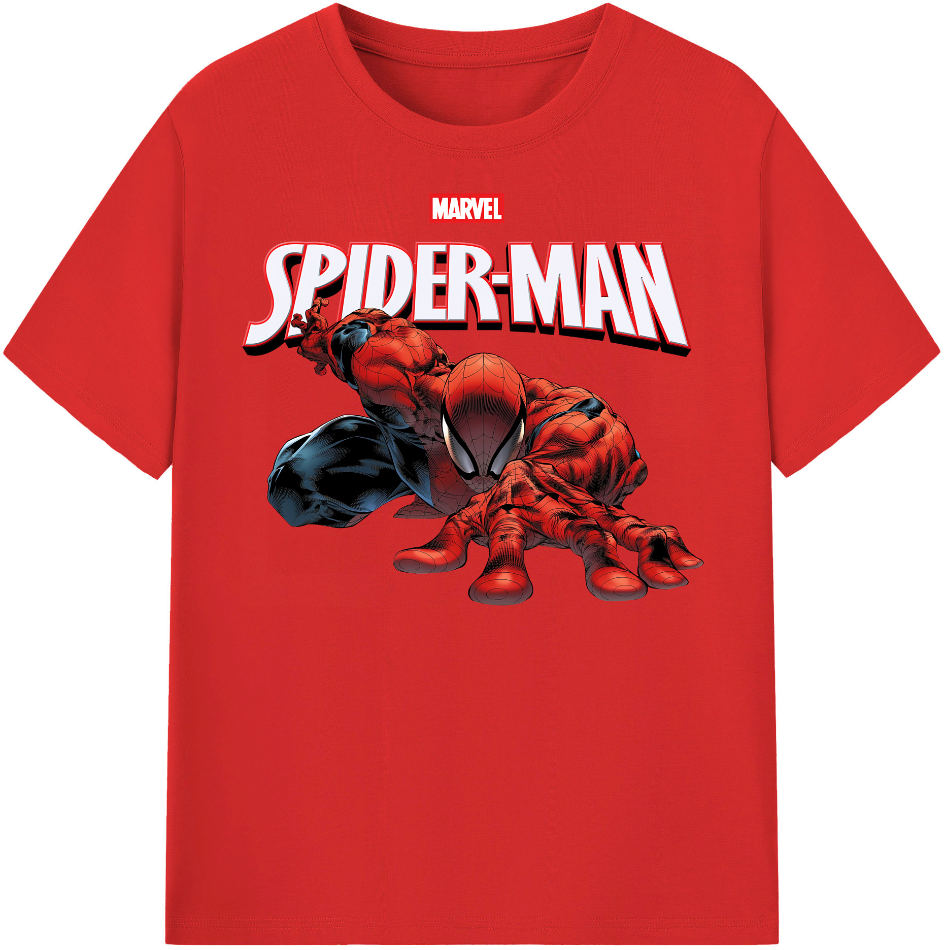 （画像用） Spider Man スパイダーマン レディースカジュアルプリントTシャツ（綿100％）