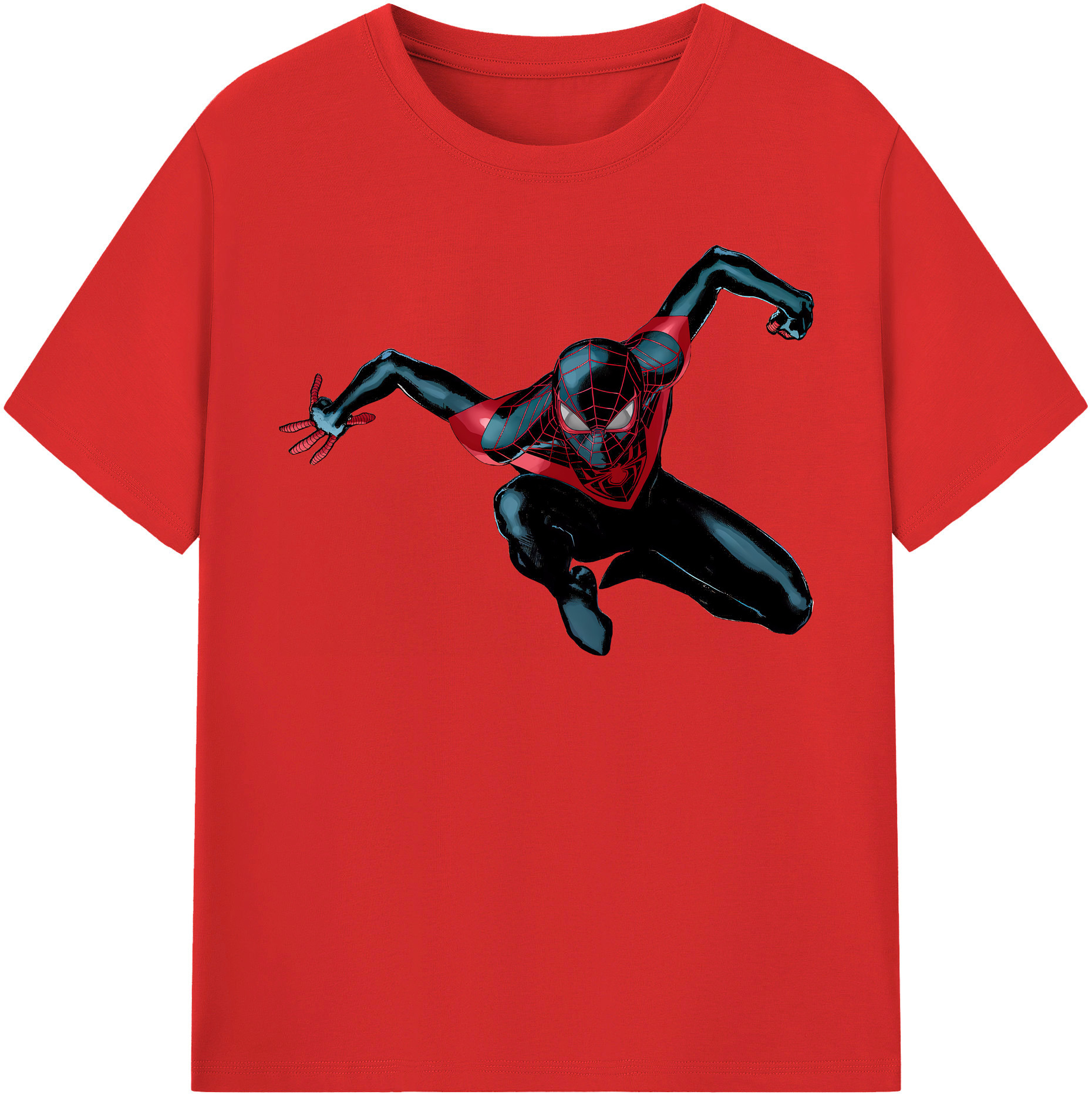 （画像用） Spider Man スパイダーマン レディースカジュアルプリントTシャツ（綿100％）