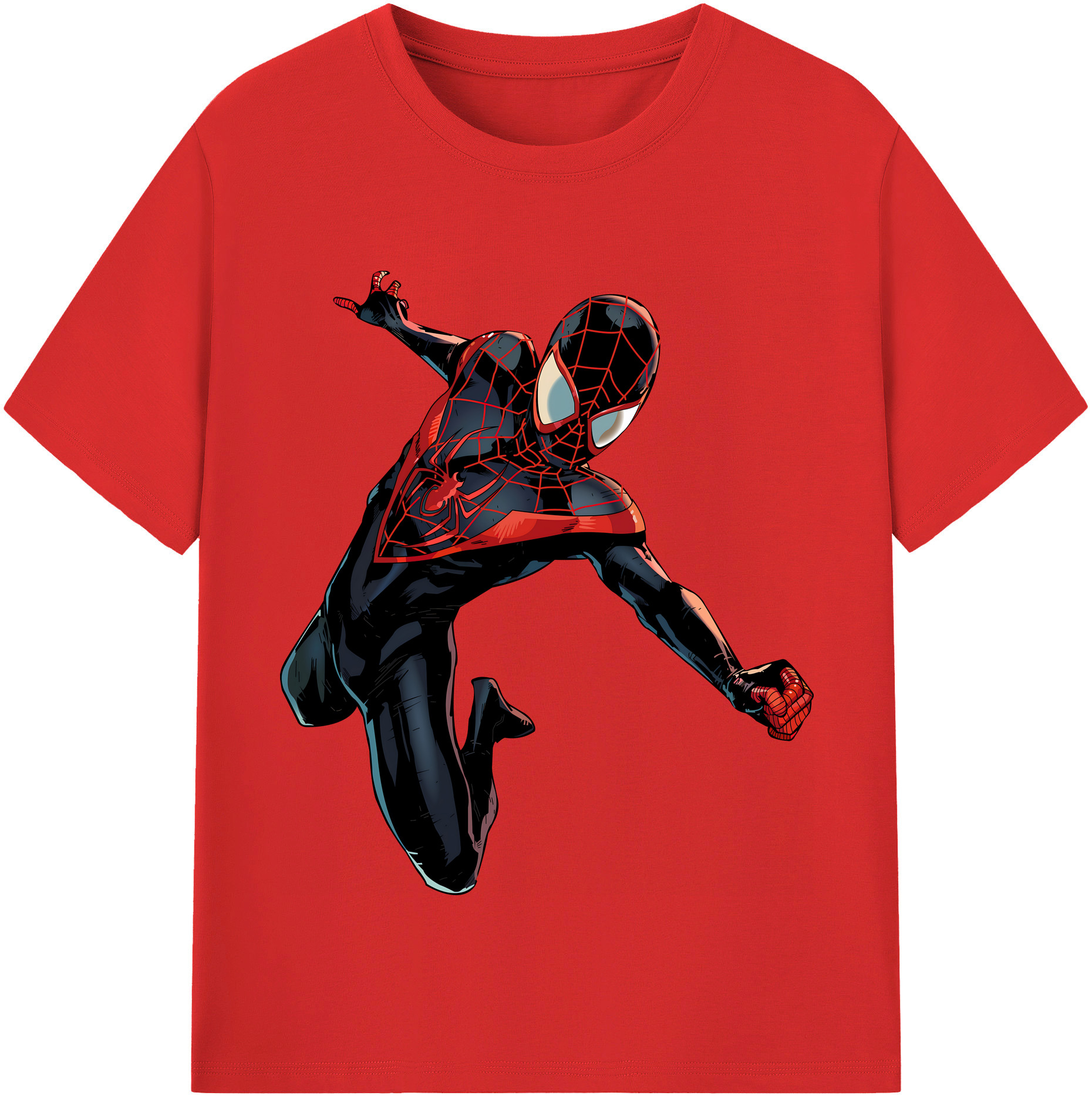 （画像用） Spider Man スパイダーマン レディースカジュアルプリントTシャツ（綿100％）