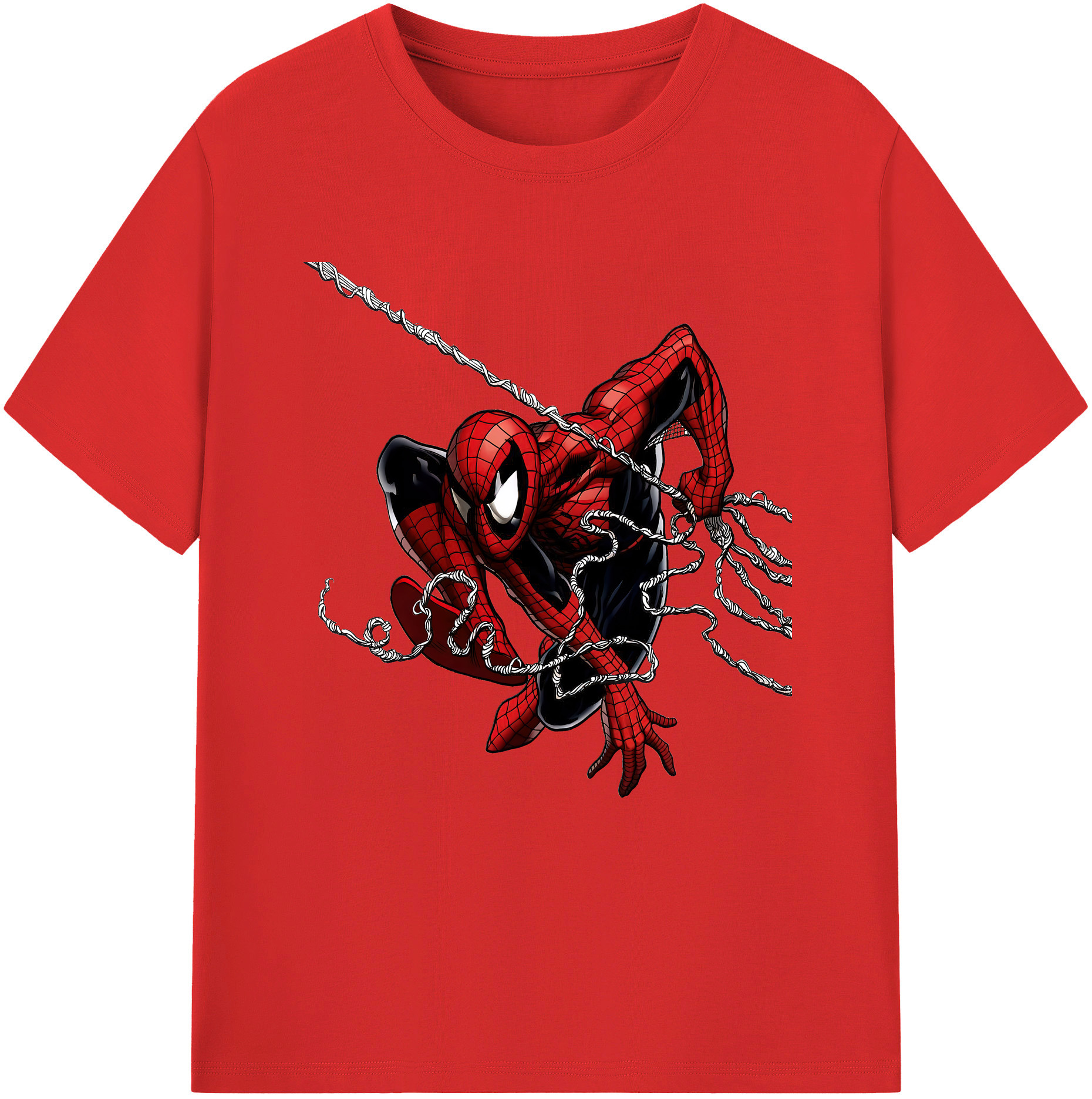 （画像用） Spider Man スパイダーマン レディースカジュアルプリントTシャツ（綿100％）