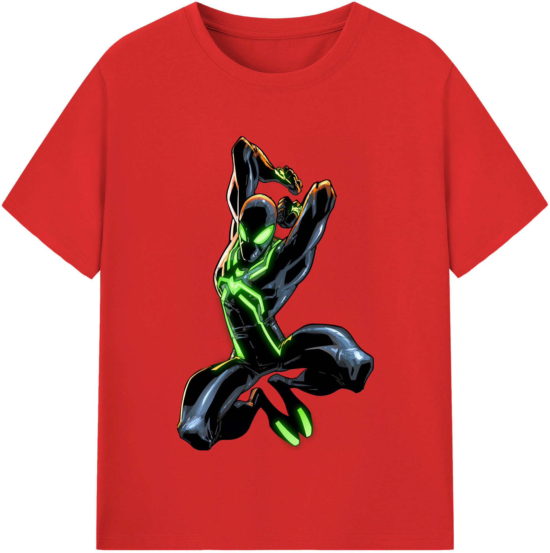 （画像用） Spider Man スパイダーマン レディースカジュアルプリントTシャツ（綿100％）