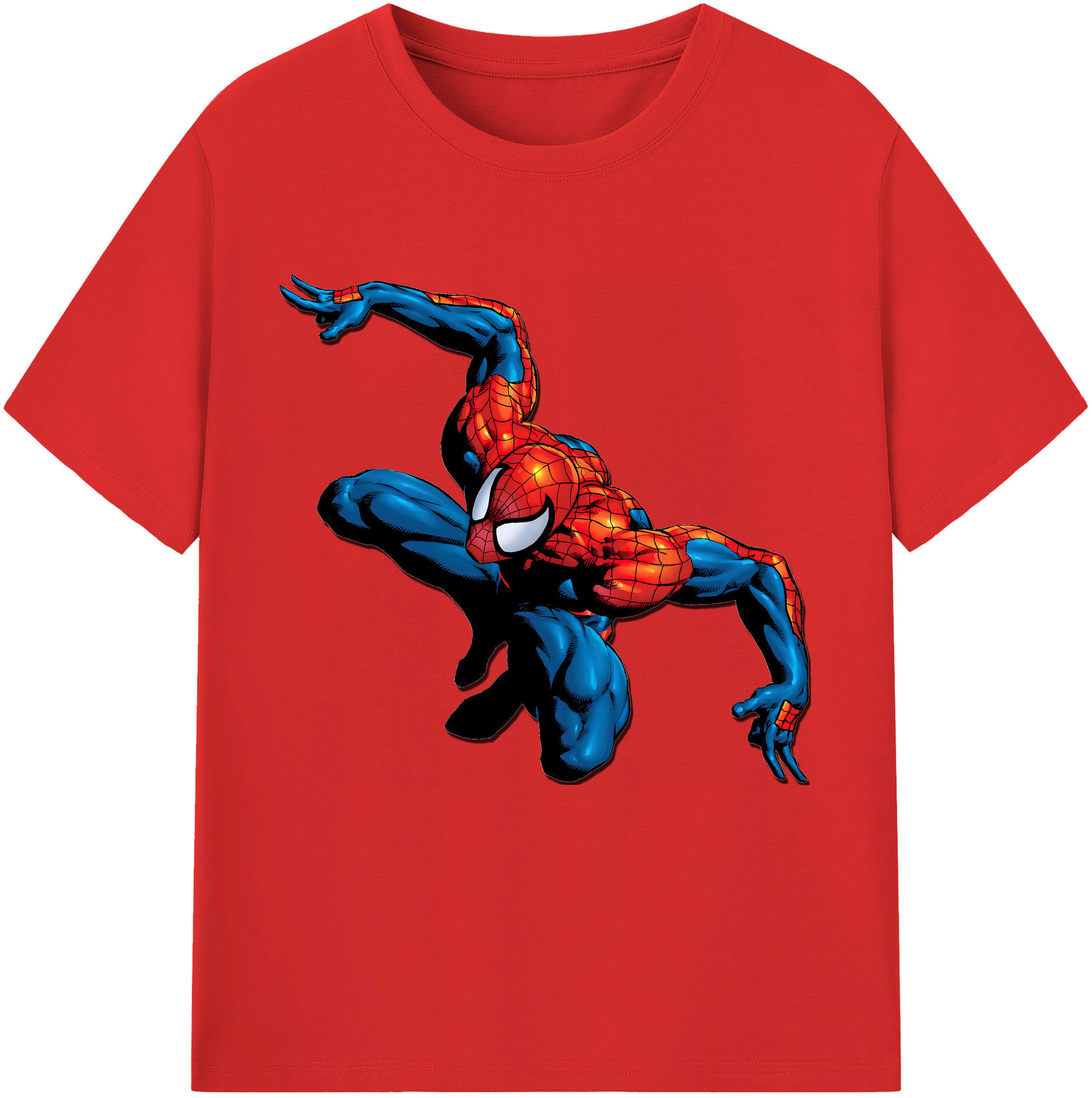 （画像用） Spider Man スパイダーマン レディースカジュアルプリントTシャツ（綿100％）
