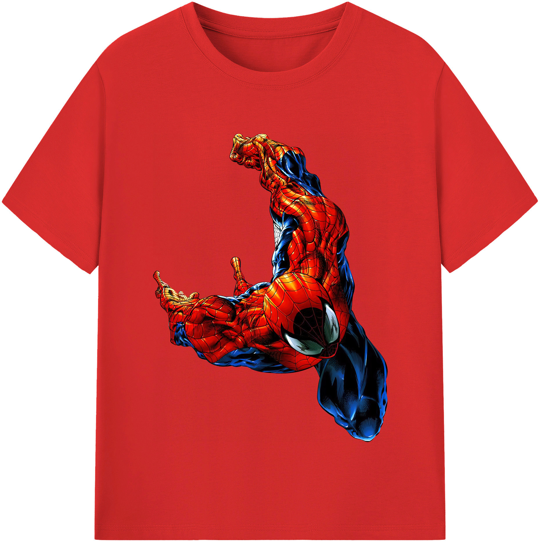 （画像用） Spider Man スパイダーマン レディースカジュアルプリントTシャツ（綿100％）