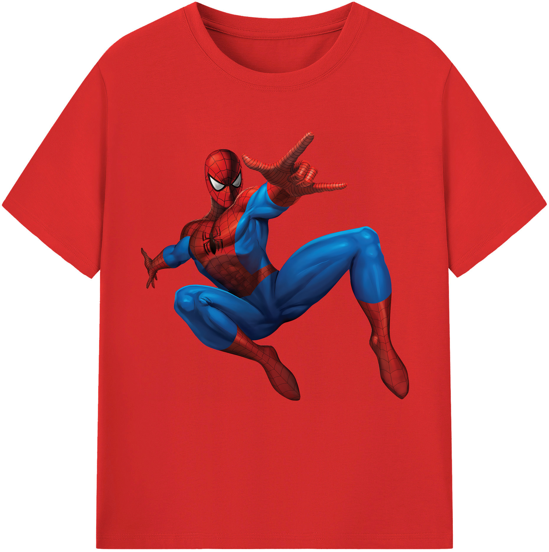 （画像用） Spider Man スパイダーマン レディースカジュアルプリントTシャツ（綿100％）