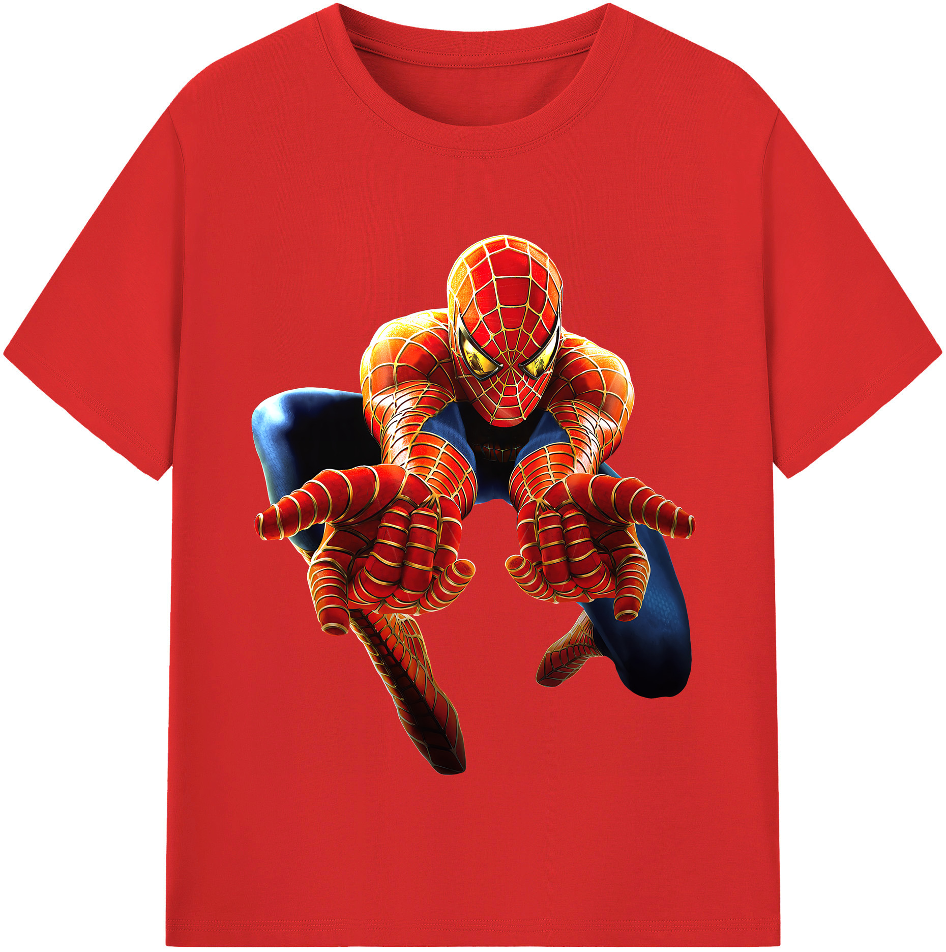 （画像用） Spider Man スパイダーマン レディースカジュアルプリントTシャツ（綿100％）