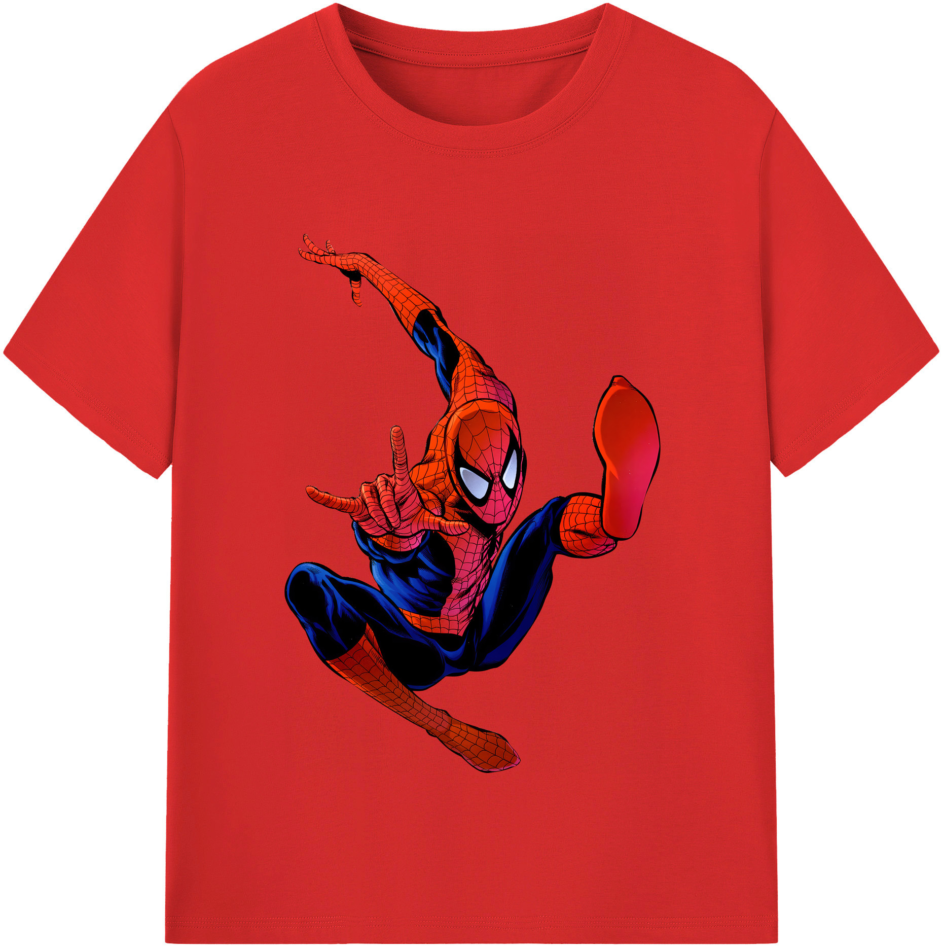 （画像用） Spider Man スパイダーマン レディースカジュアルプリントTシャツ（綿100％）