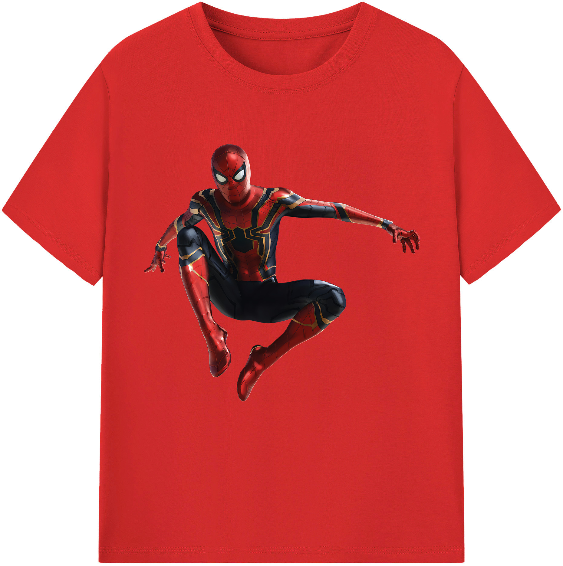 （画像用） Spider Man スパイダーマン レディースカジュアルプリントTシャツ（綿100％）
