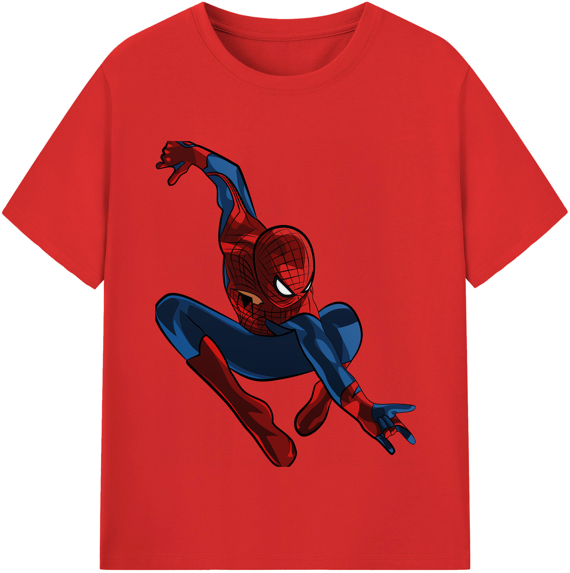 （画像用） Spider Man スパイダーマン レディースカジュアルプリントTシャツ（綿100％）