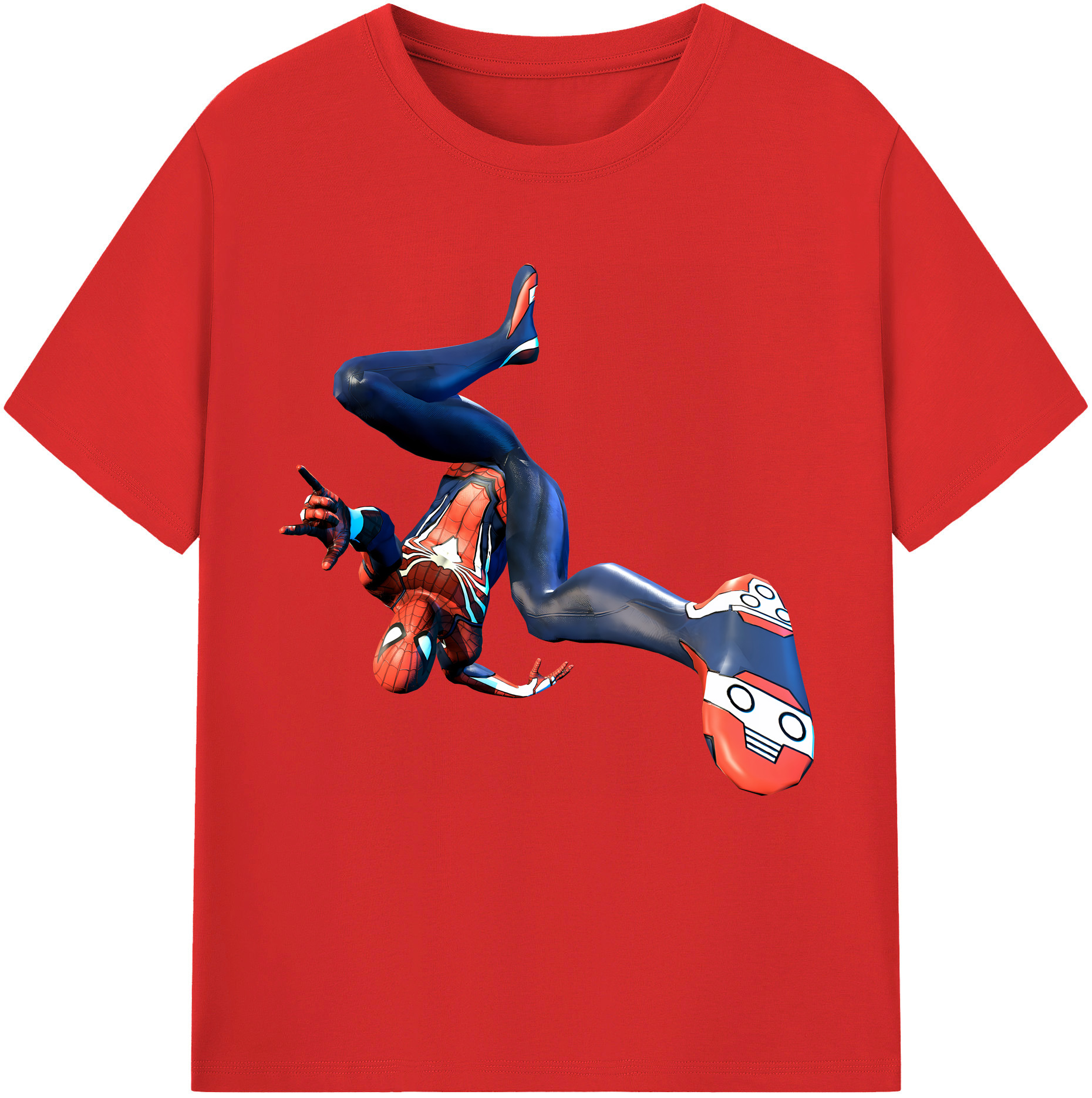 （画像用） Spider Man スパイダーマン レディースカジュアルプリントTシャツ（綿100％）