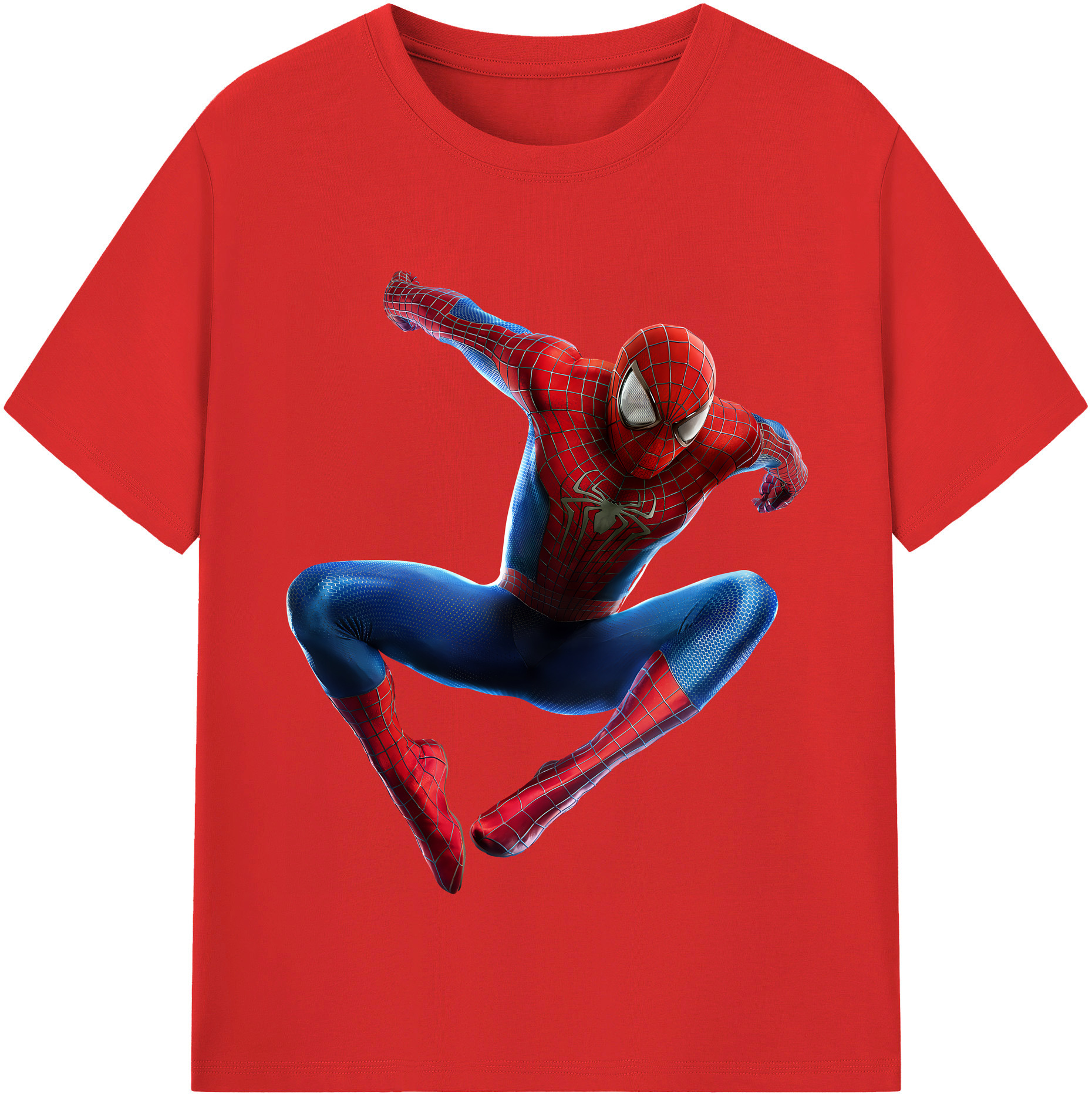 （画像用） Spider Man スパイダーマン レディースカジュアルプリントTシャツ（綿100％）