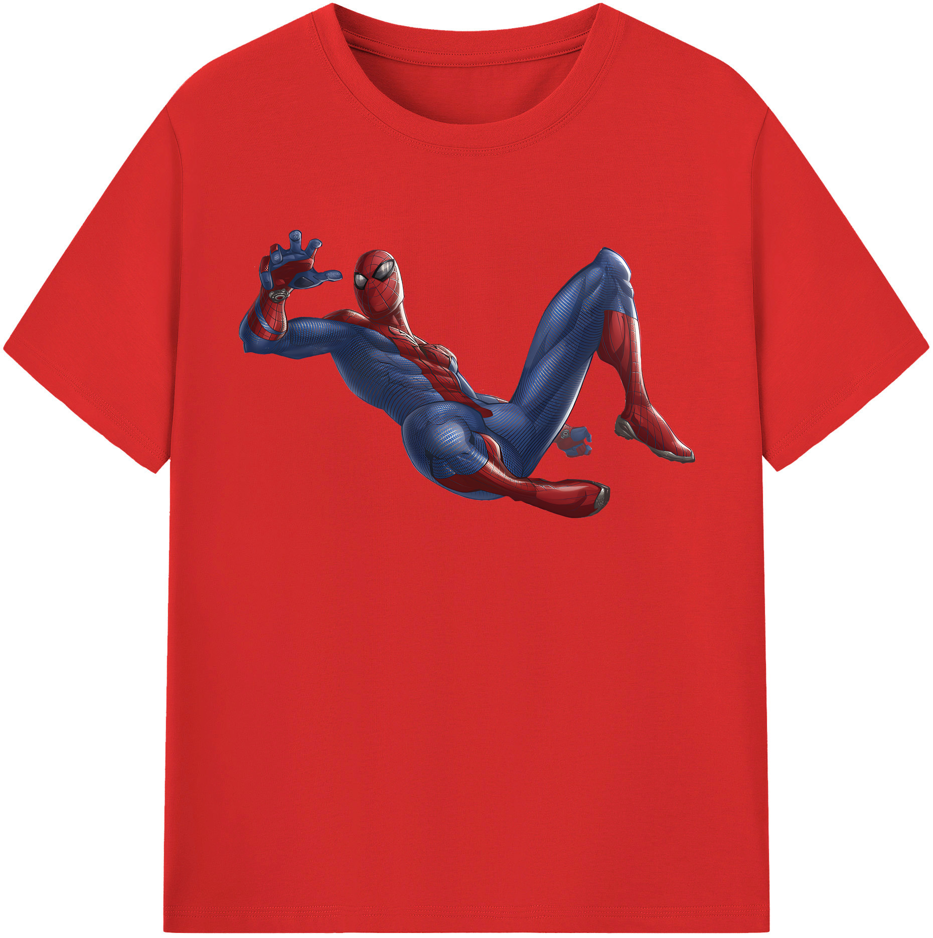 （画像用） Spider Man スパイダーマン レディースカジュアルプリントTシャツ（綿100％）