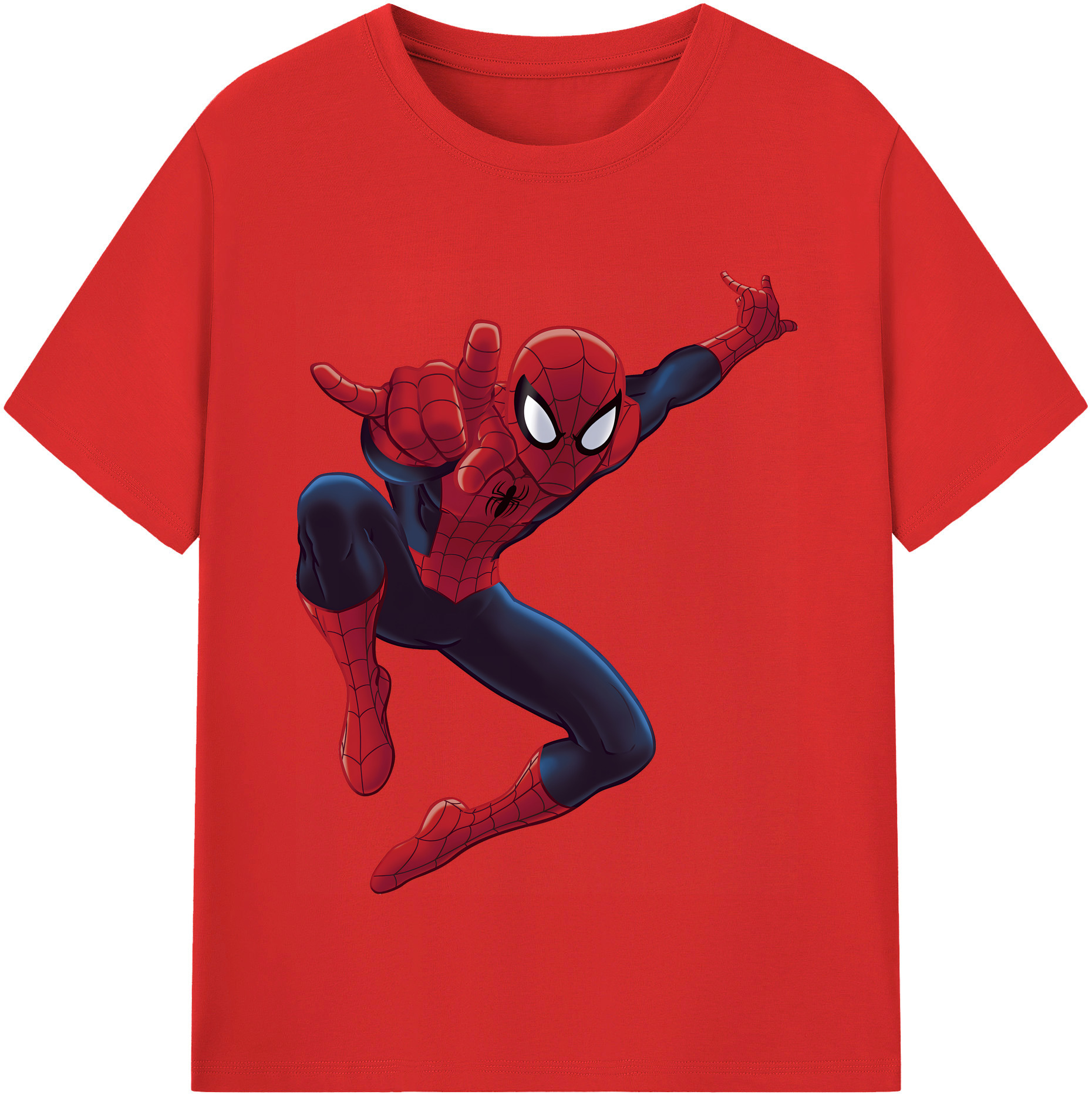 （画像用） Spider Man スパイダーマン レディースカジュアルプリントTシャツ（綿100％）