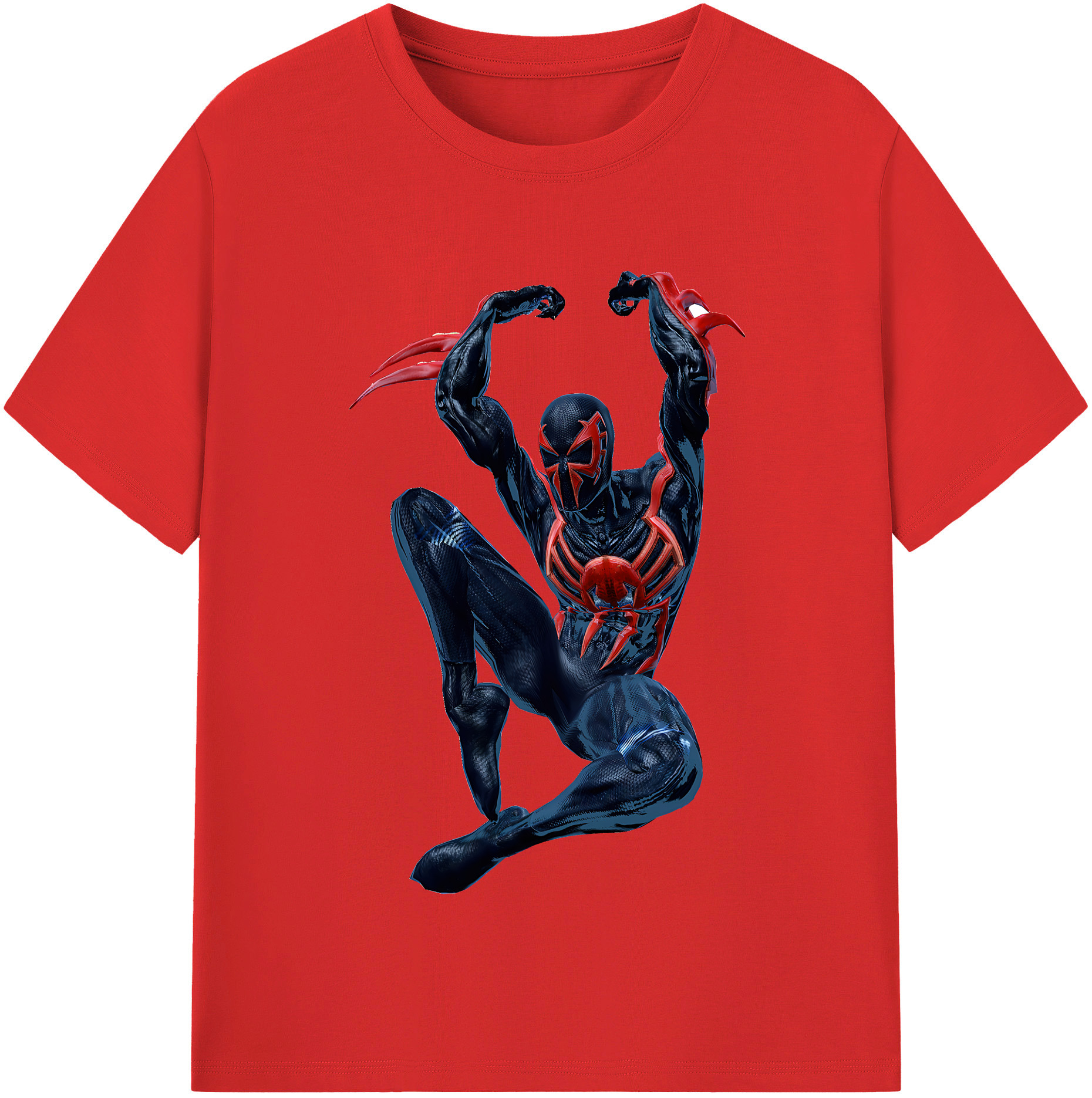 （画像用） Spider Man スパイダーマン レディースカジュアルプリントTシャツ（綿100％）