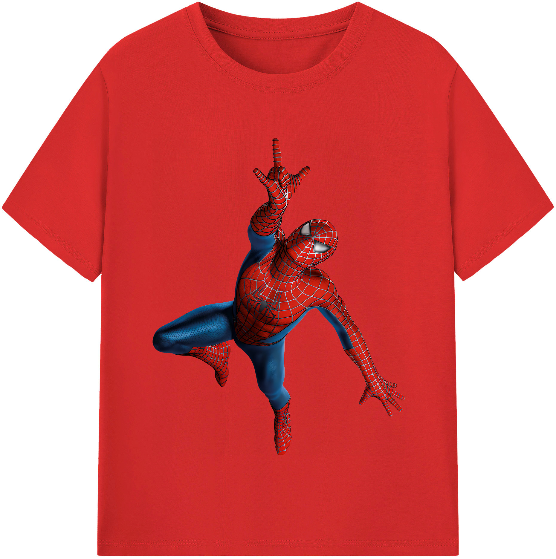（画像用） Spider Man スパイダーマン レディースカジュアルプリントTシャツ（綿100％）