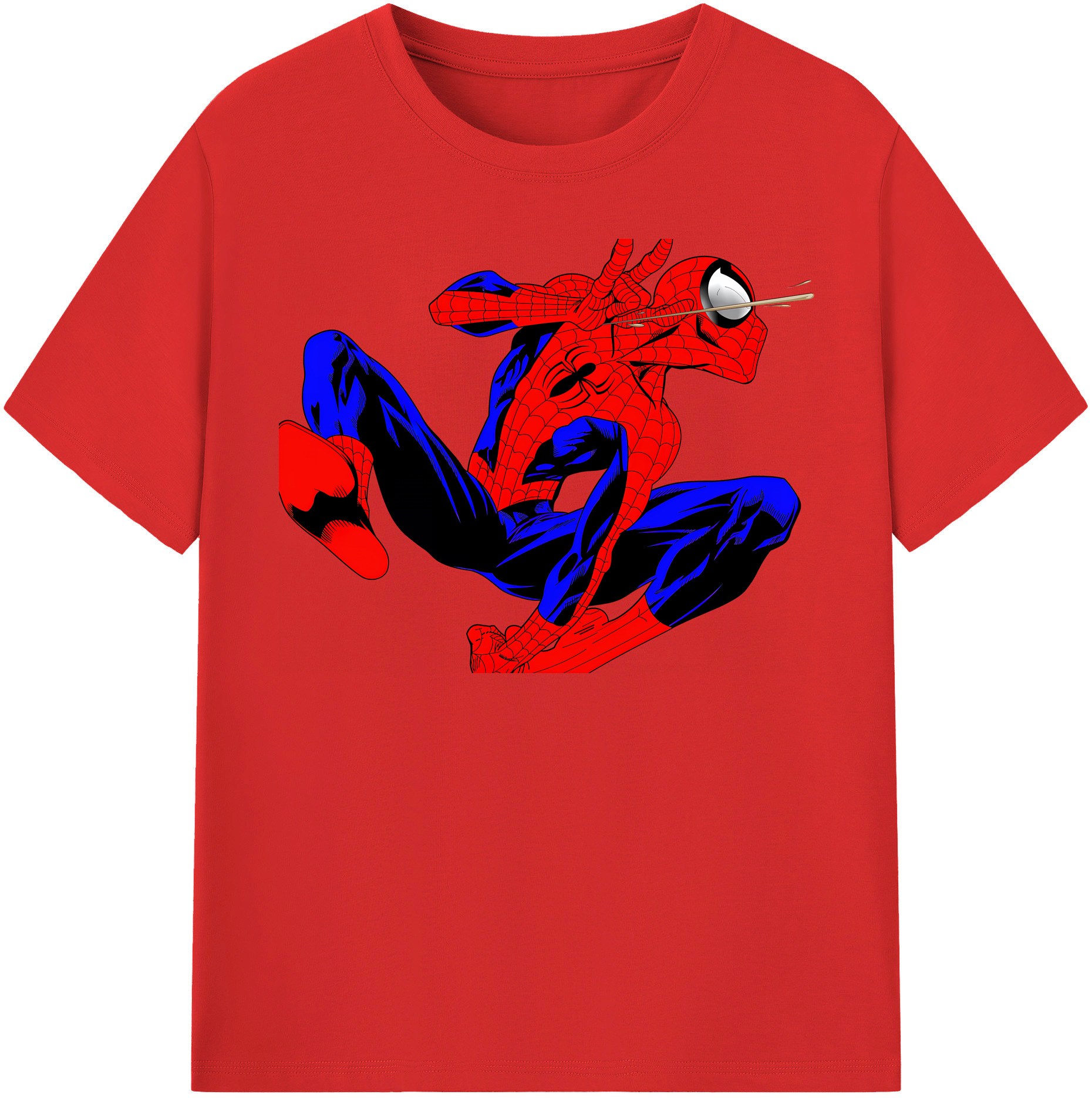 （画像用） Spider Man スパイダーマン レディースカジュアルプリントTシャツ（綿100％）