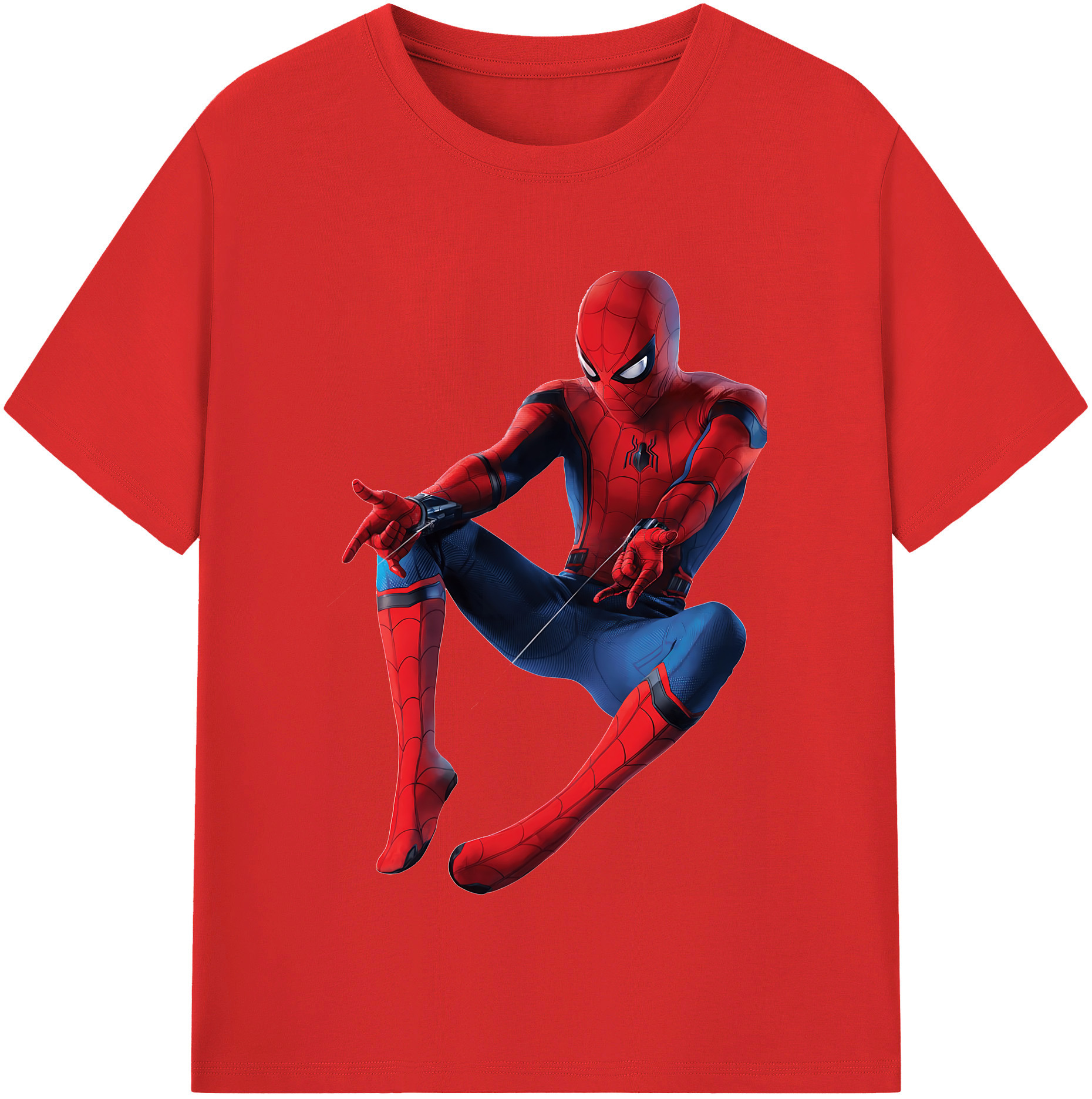 （画像用） Spider Man スパイダーマン レディースカジュアルプリントTシャツ（綿100％）