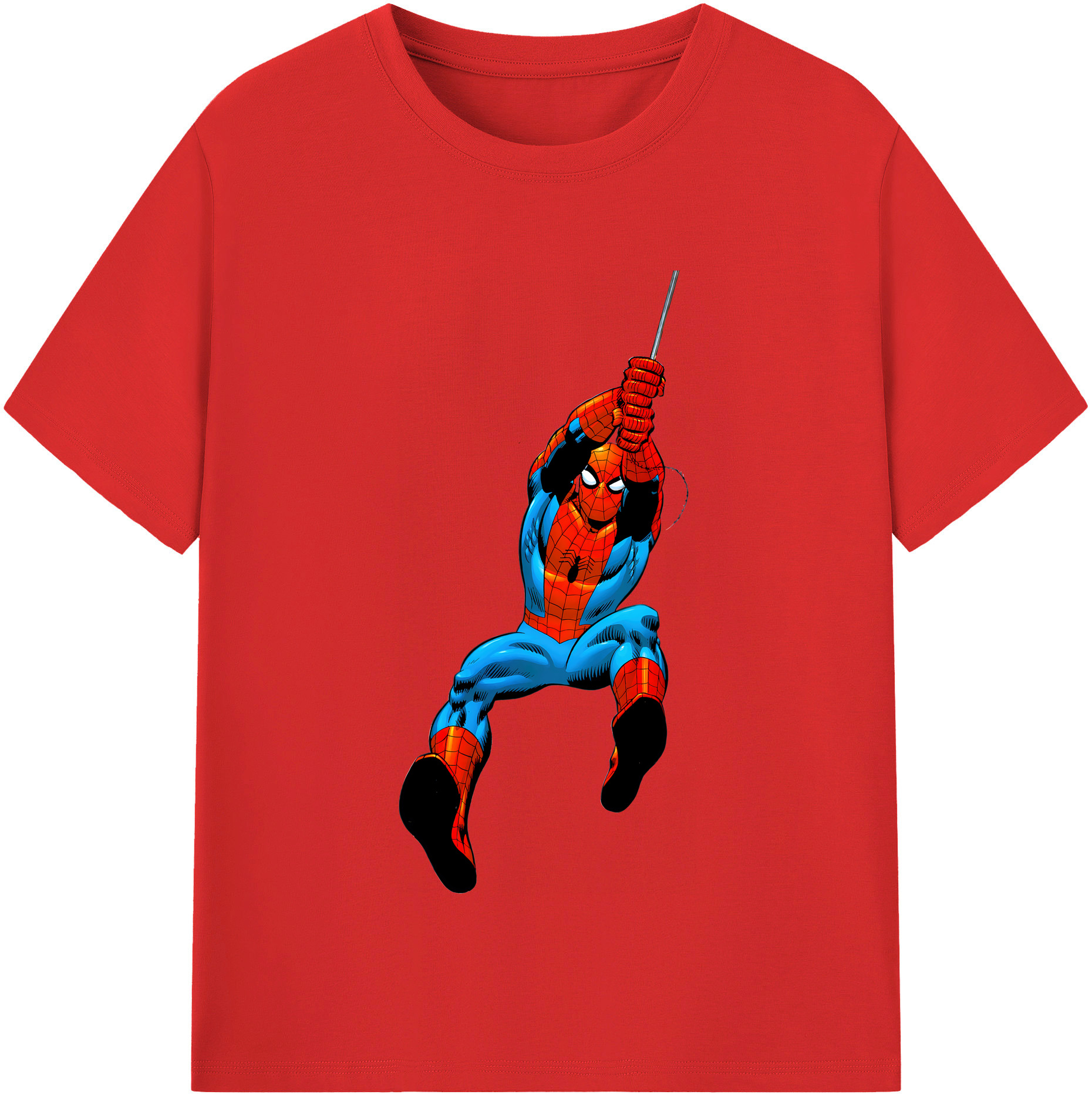 （画像用） Spider Man スパイダーマン レディースカジュアルプリントTシャツ（綿100％）