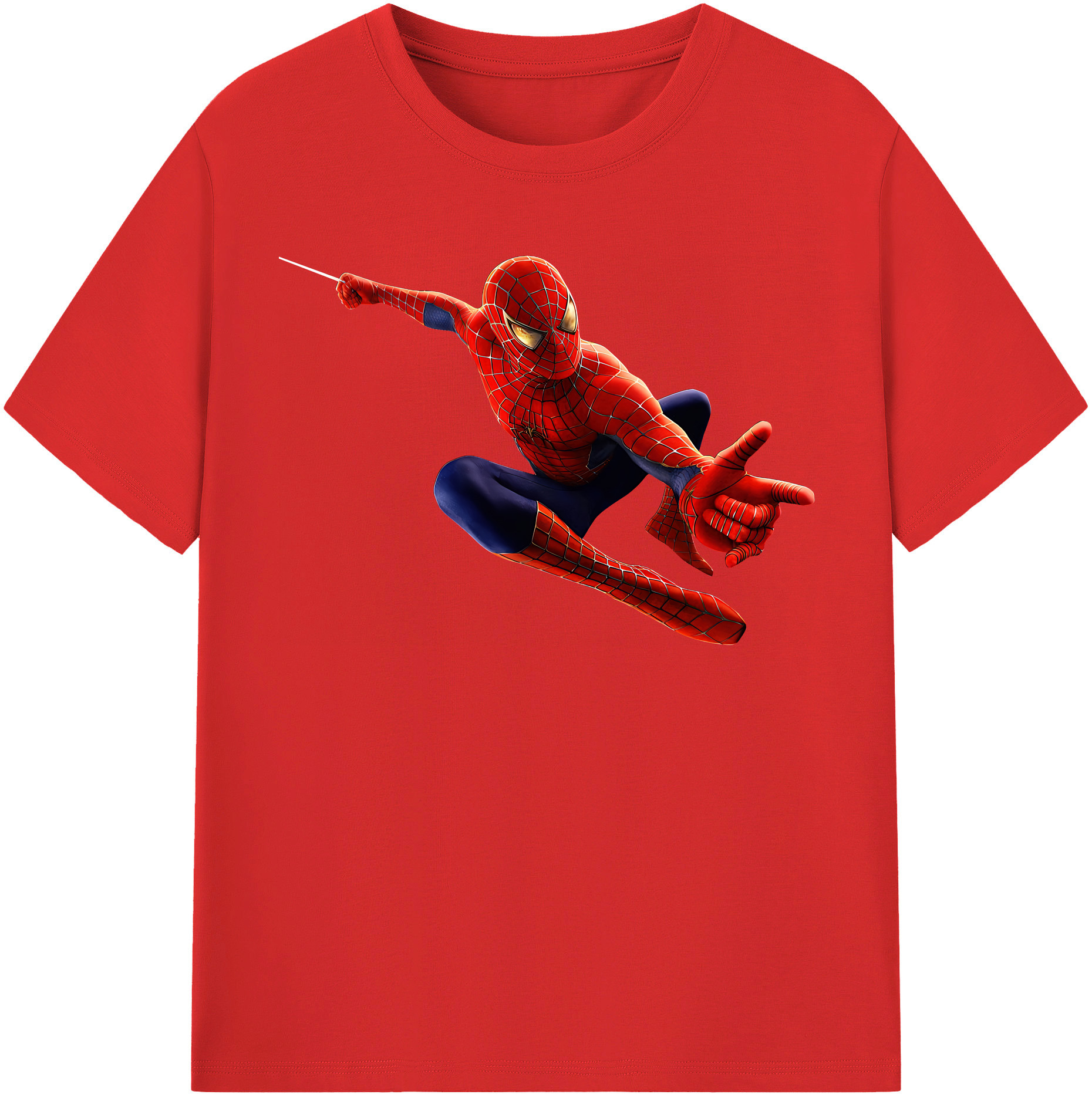 （画像用） Spider Man スパイダーマン レディースカジュアルプリントTシャツ（綿100％）