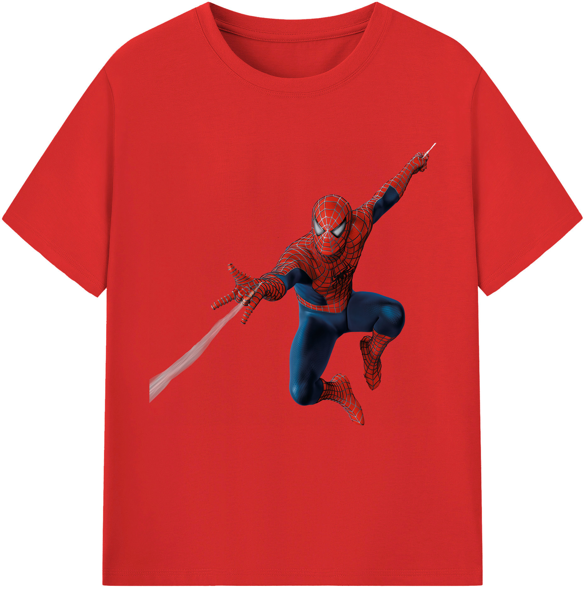 （画像用） Spider Man スパイダーマン レディースカジュアルプリントTシャツ（綿100％）