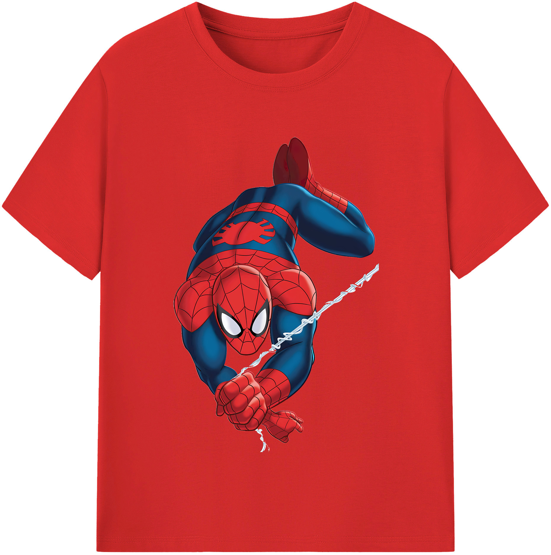 （画像用） Spider Man スパイダーマン レディースカジュアルプリントTシャツ（綿100％）