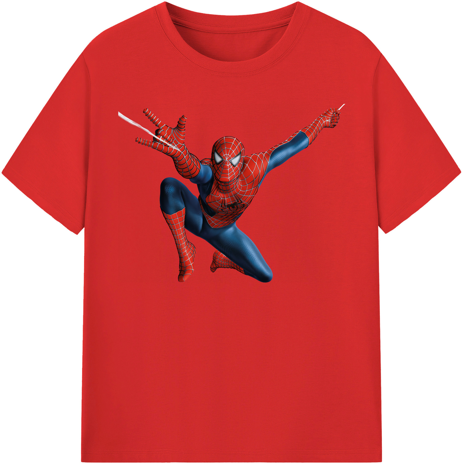 （画像用） Spider Man スパイダーマン レディースカジュアルプリントTシャツ（綿100％）