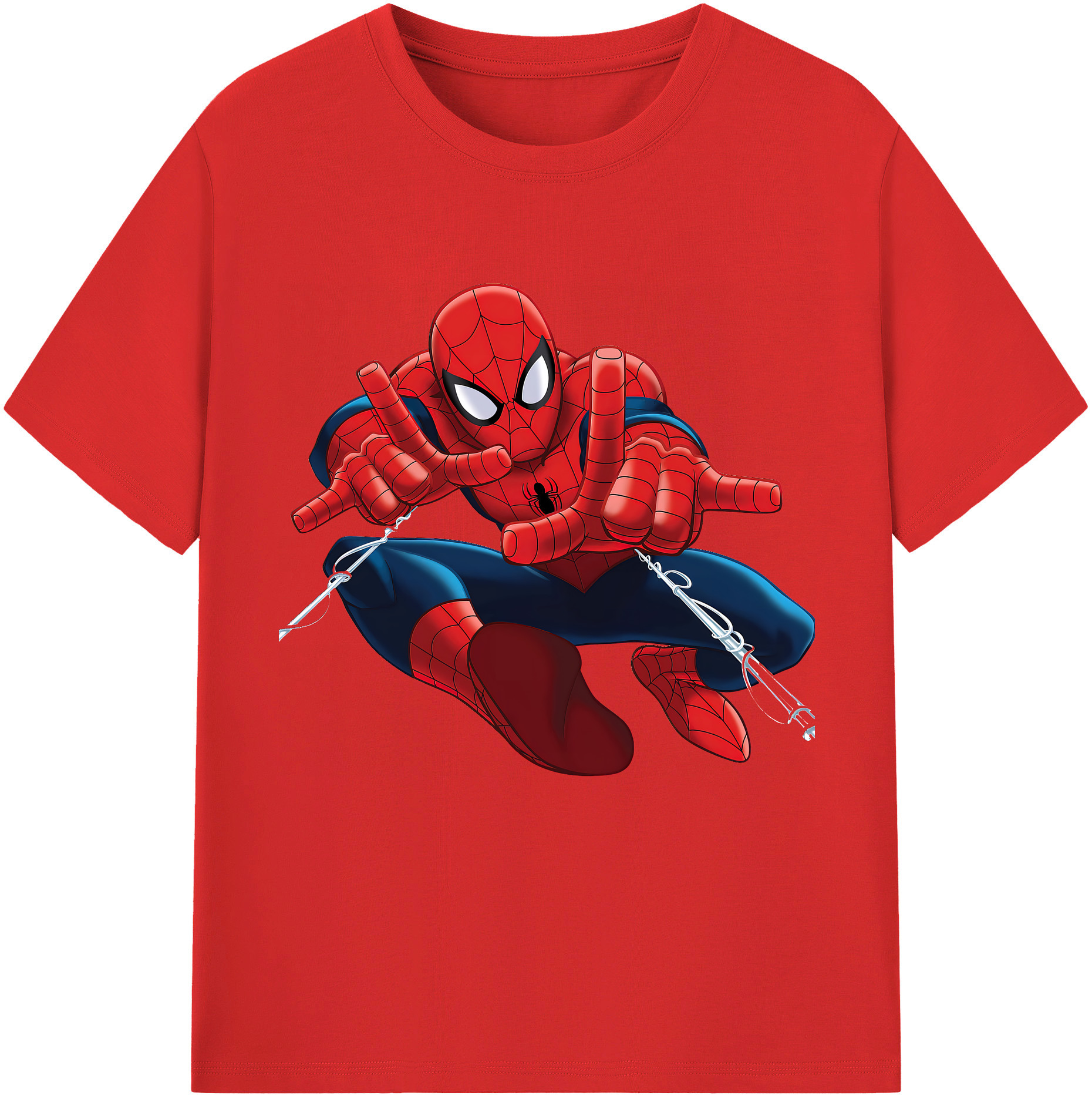 （画像用） Spider Man スパイダーマン レディースカジュアルプリントTシャツ（綿100％）