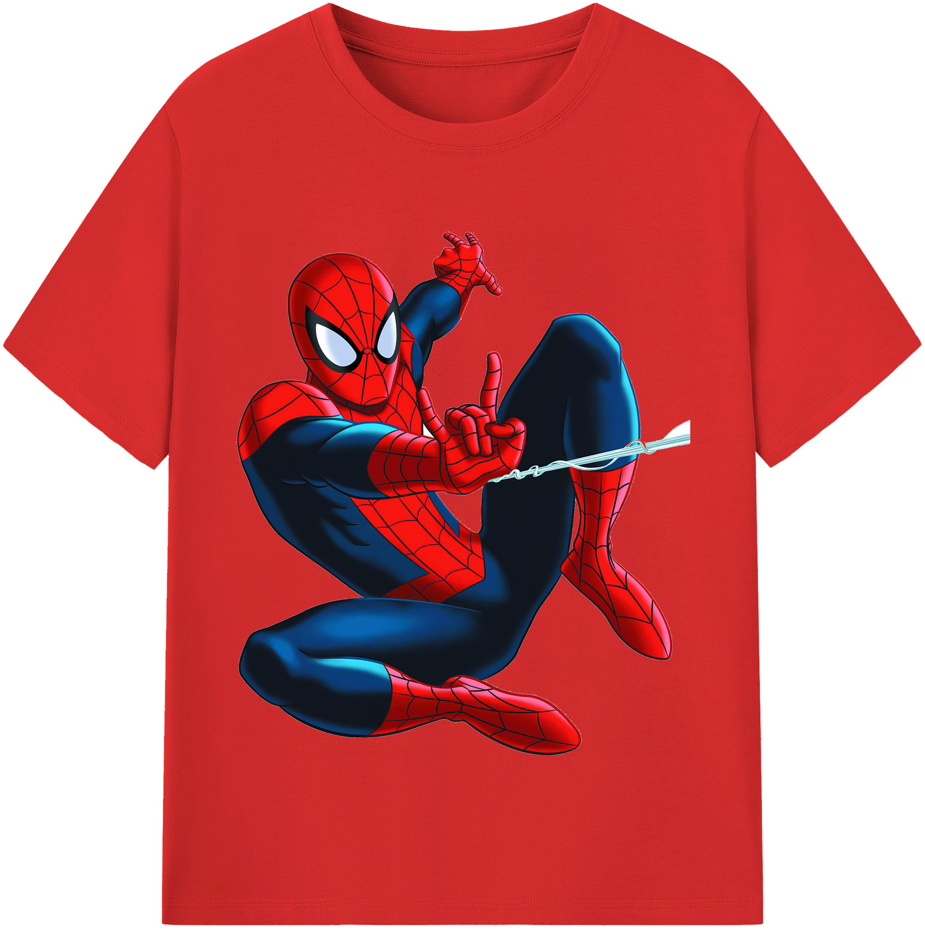 （画像用） Spider Man スパイダーマン レディースカジュアルプリントTシャツ（綿100％）