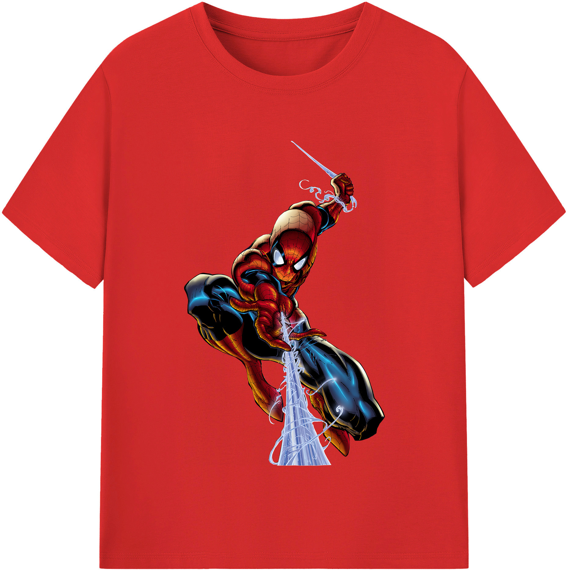（画像用） Spider Man スパイダーマン レディースカジュアルプリントTシャツ（綿100％）
