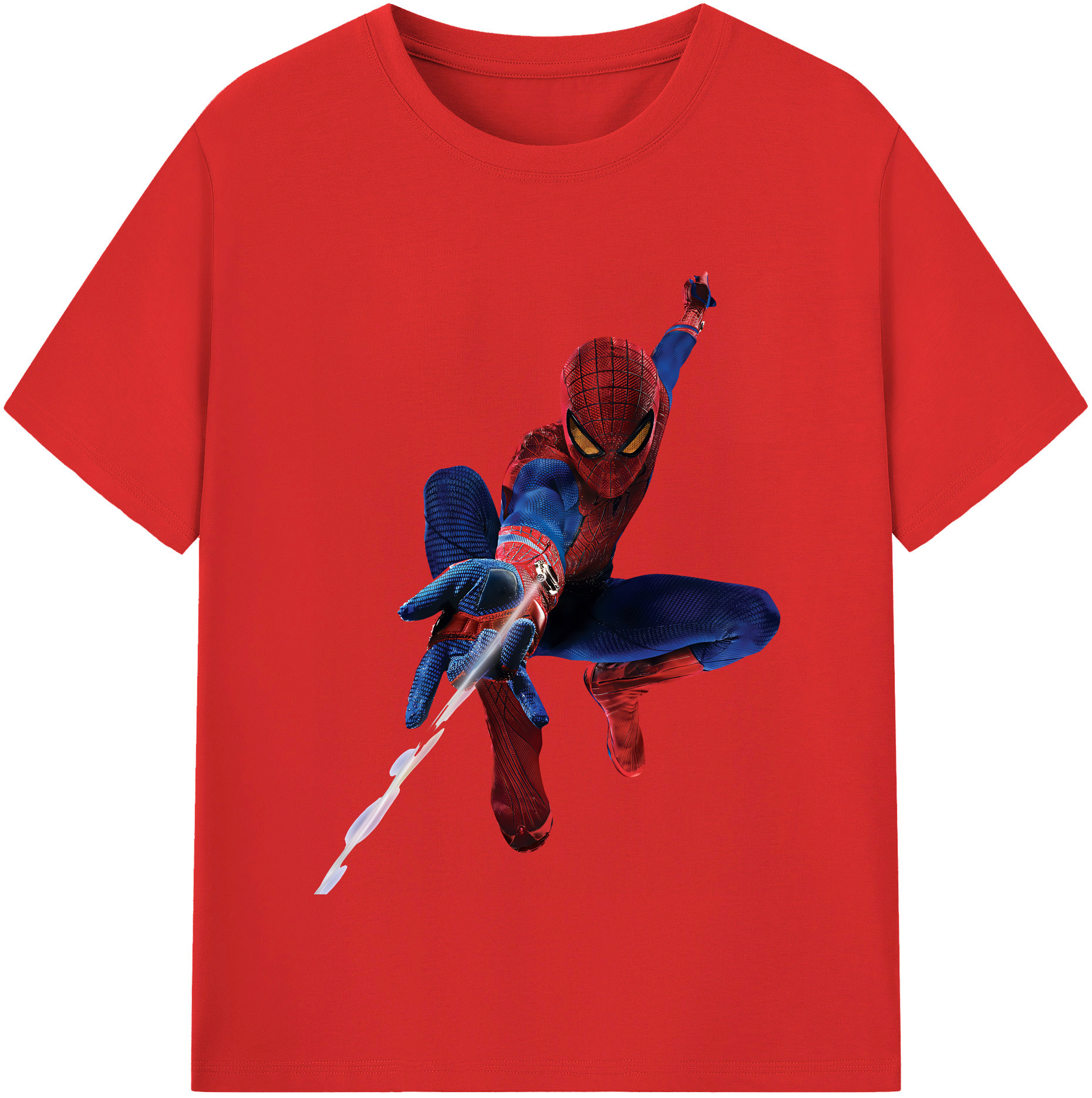 （画像用） Spider Man スパイダーマン レディースカジュアルプリントTシャツ（綿100％）