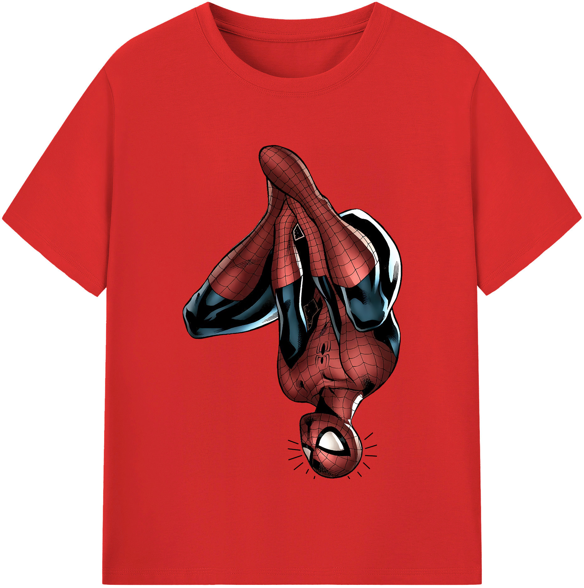 （画像用） Spider Man スパイダーマン レディースカジュアルプリントTシャツ（綿100％）