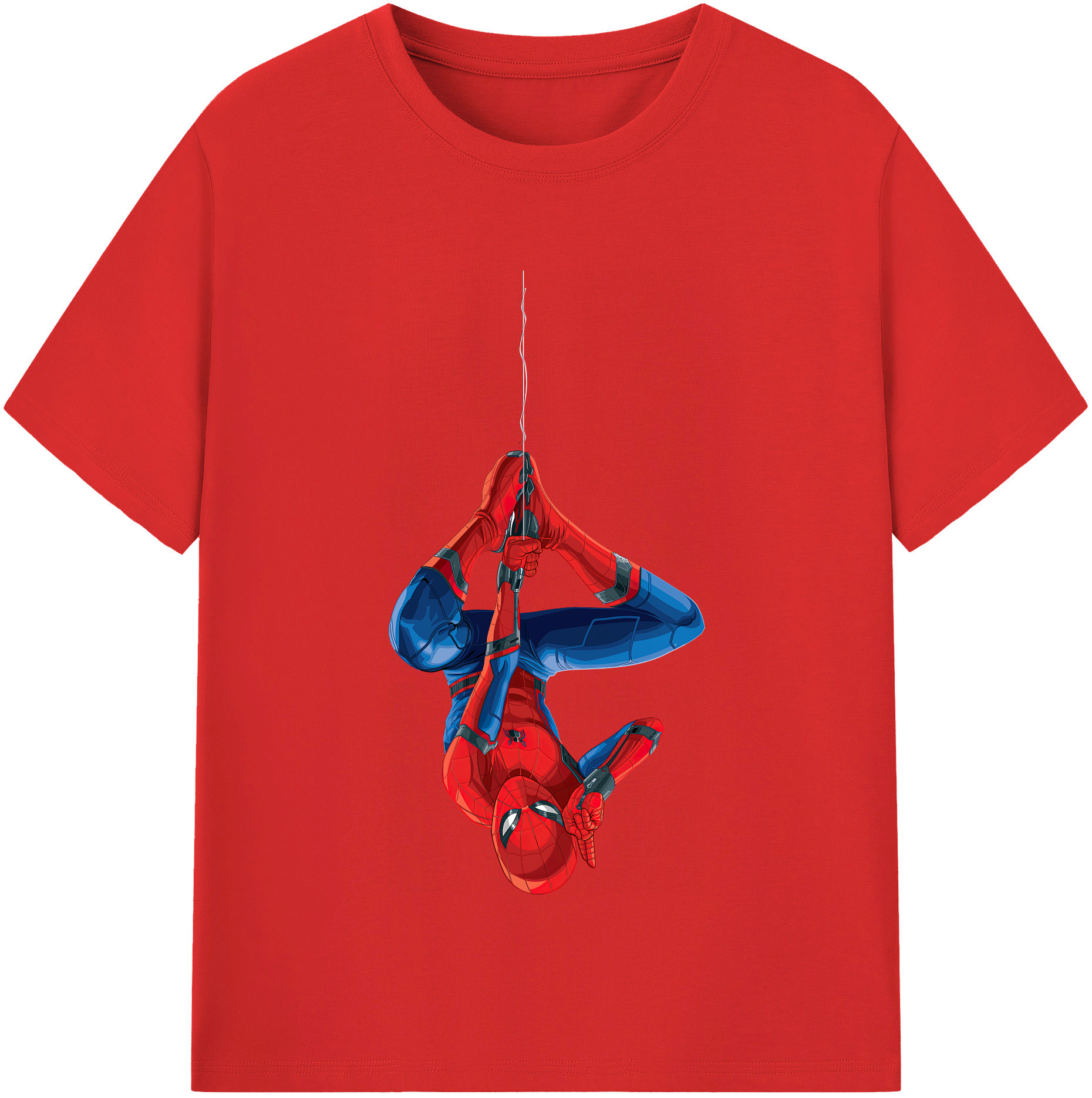 （画像用） Spider Man スパイダーマン レディースカジュアルプリントTシャツ（綿100％）