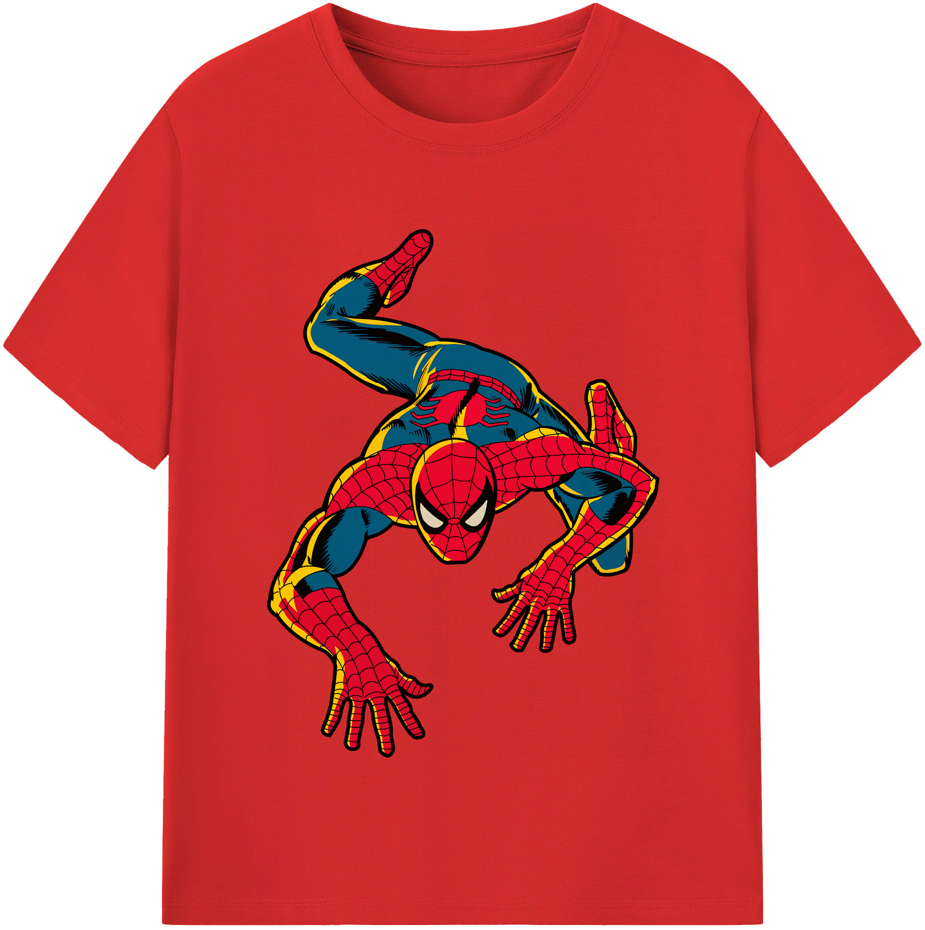 （画像用） Spider Man スパイダーマン レディースカジュアルプリントTシャツ（綿100％）