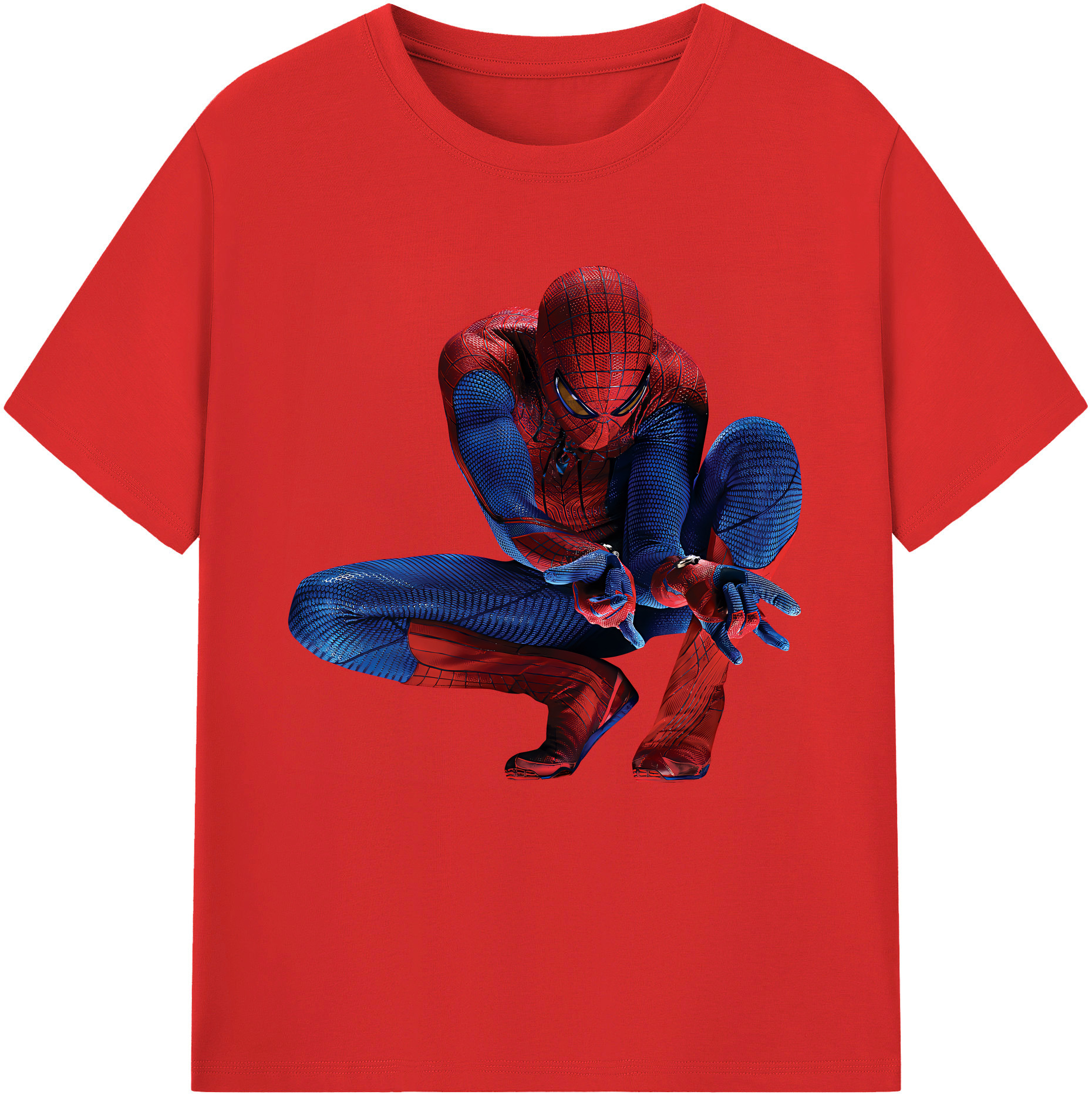 （画像用） Spider Man スパイダーマン レディースカジュアルプリントTシャツ（綿100％）