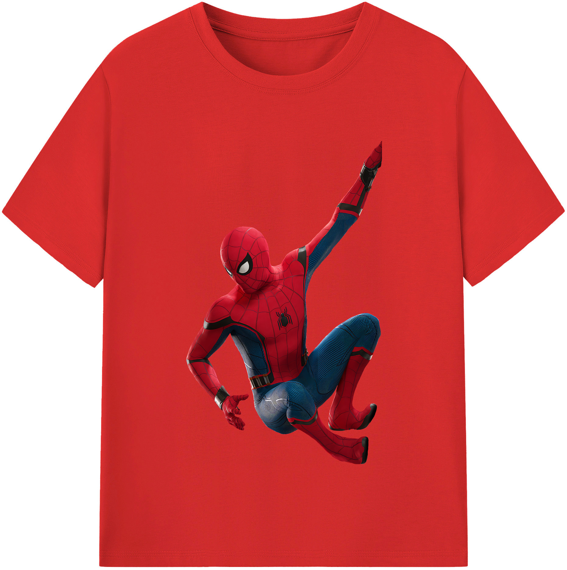（画像用） Spider Man スパイダーマン レディースカジュアルプリントTシャツ（綿100％）